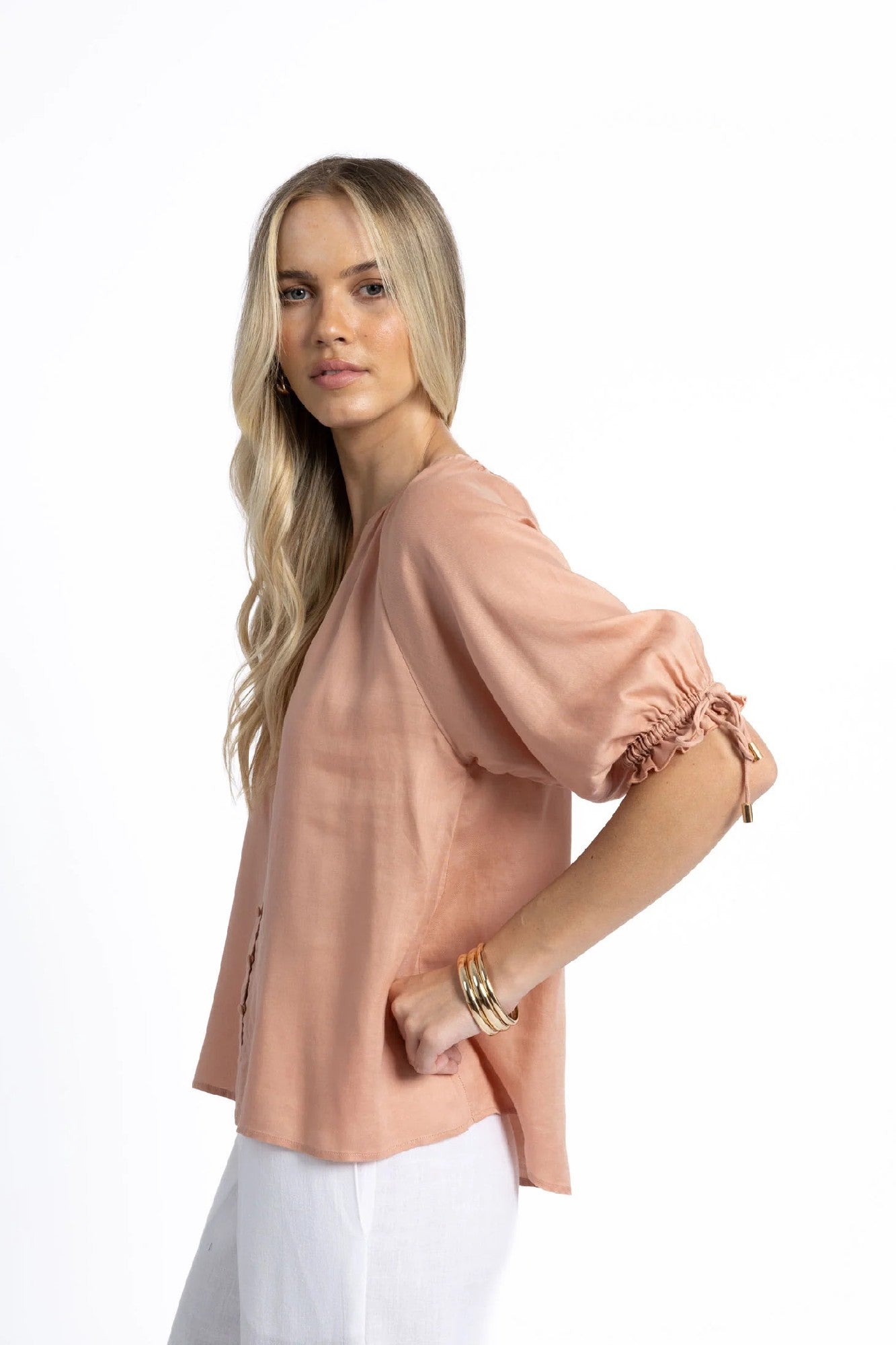 Humidity Reece Blouse [COLOUR:Clay SIZE:S]