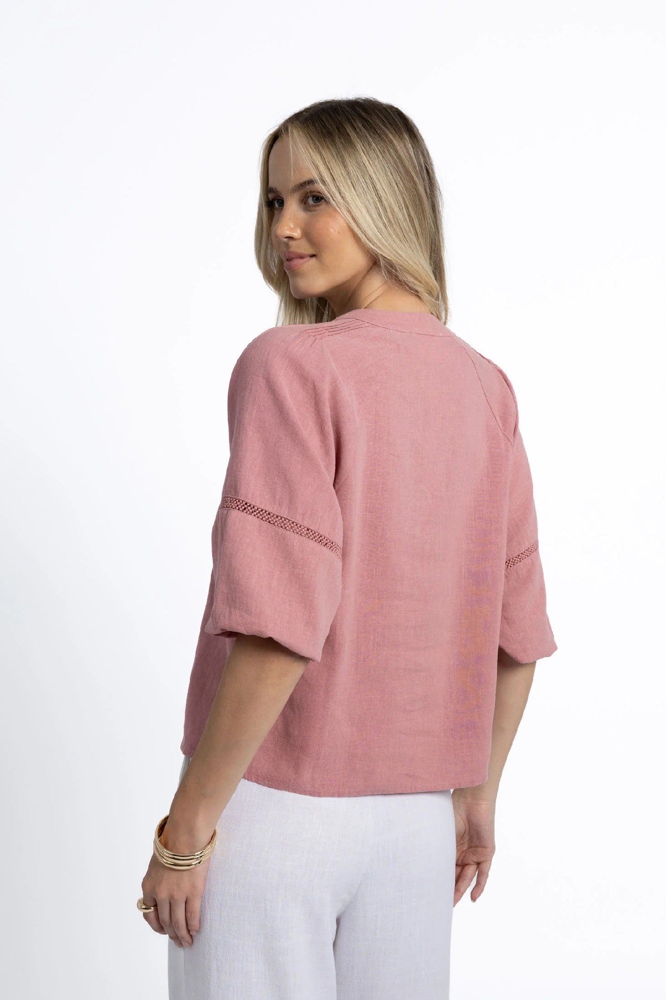 Humidity Nixie Blouse [COLOUR:Rose SIZE:S]