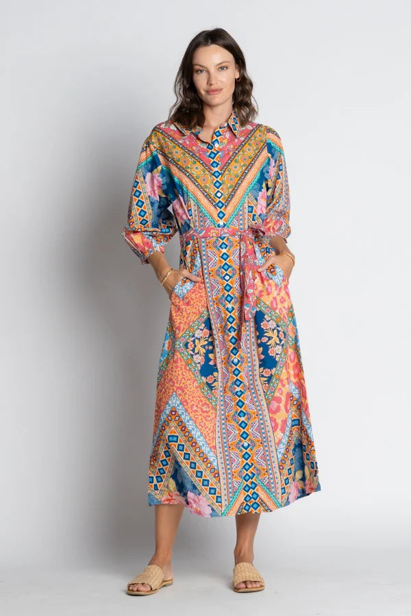 Lula Soul Danai Midi Dress [COLOUR:Ocean SIZE:S]