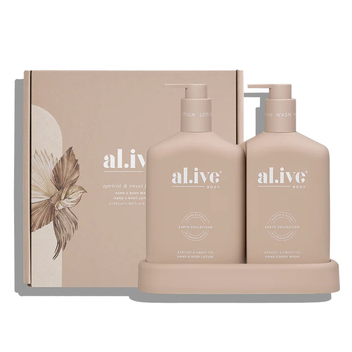 Al.ive Body Wash & Lotion Duo Pack - Apricot & Sweet Fig 