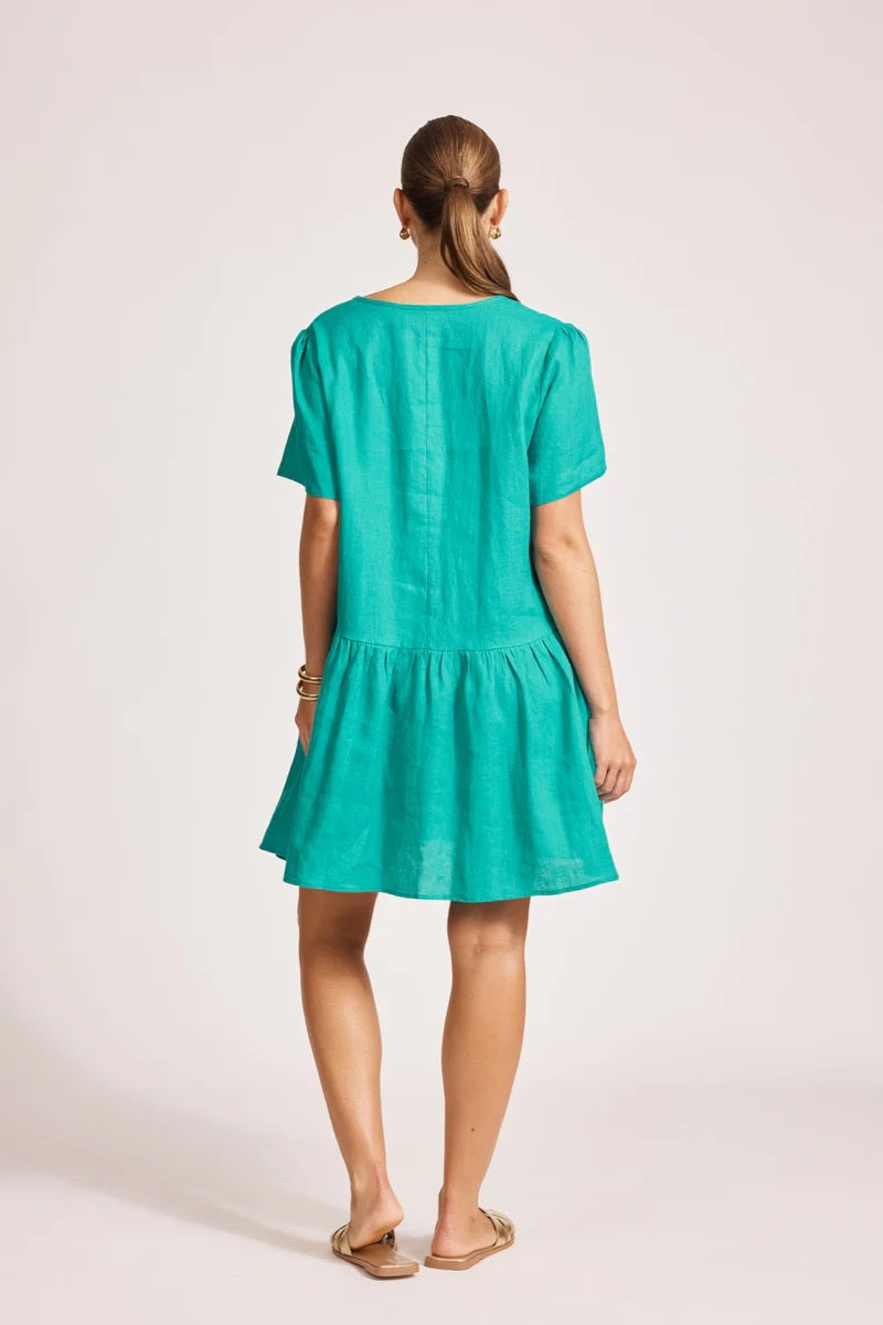 Eb & Ive Miramar Midi Dress [COLOUR:Lagoon SIZE:XS]