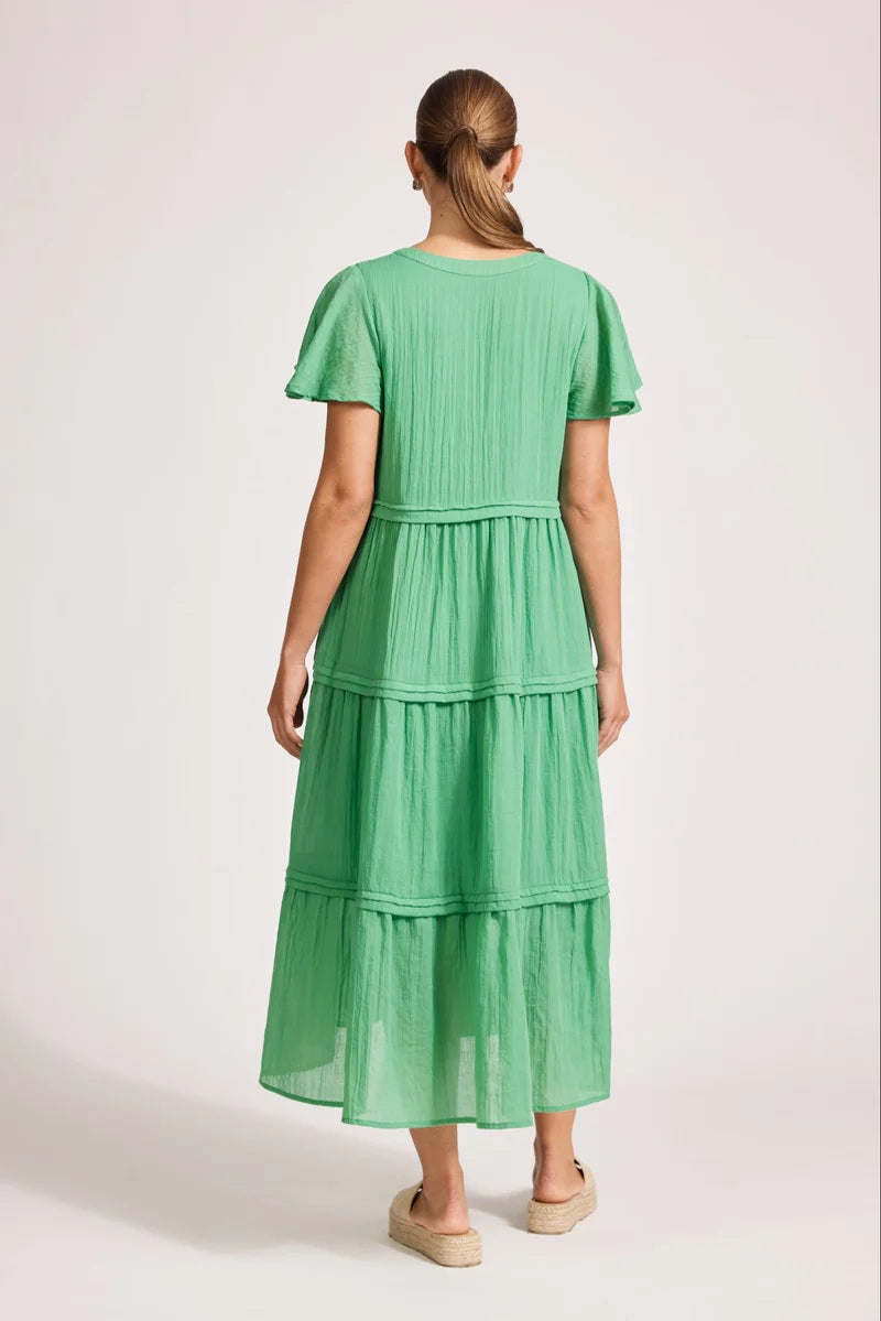 Eb & Ive Orsula Tiered Maxi Dress [COLOUR:Jade SIZE:M]