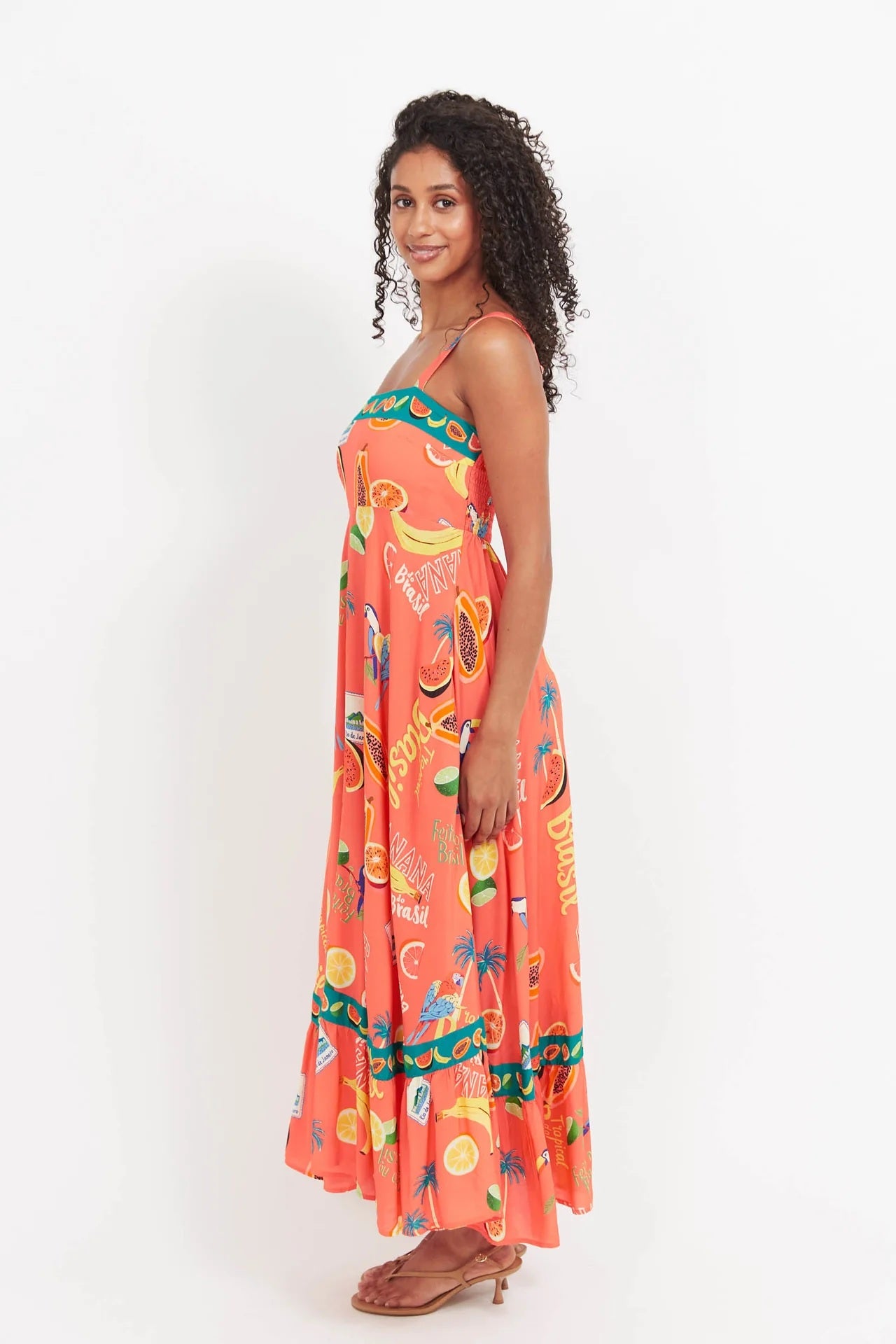 Haven Cabana Tank Maxi Dress [COLOUR:Brasil Coral SIZE:XS]