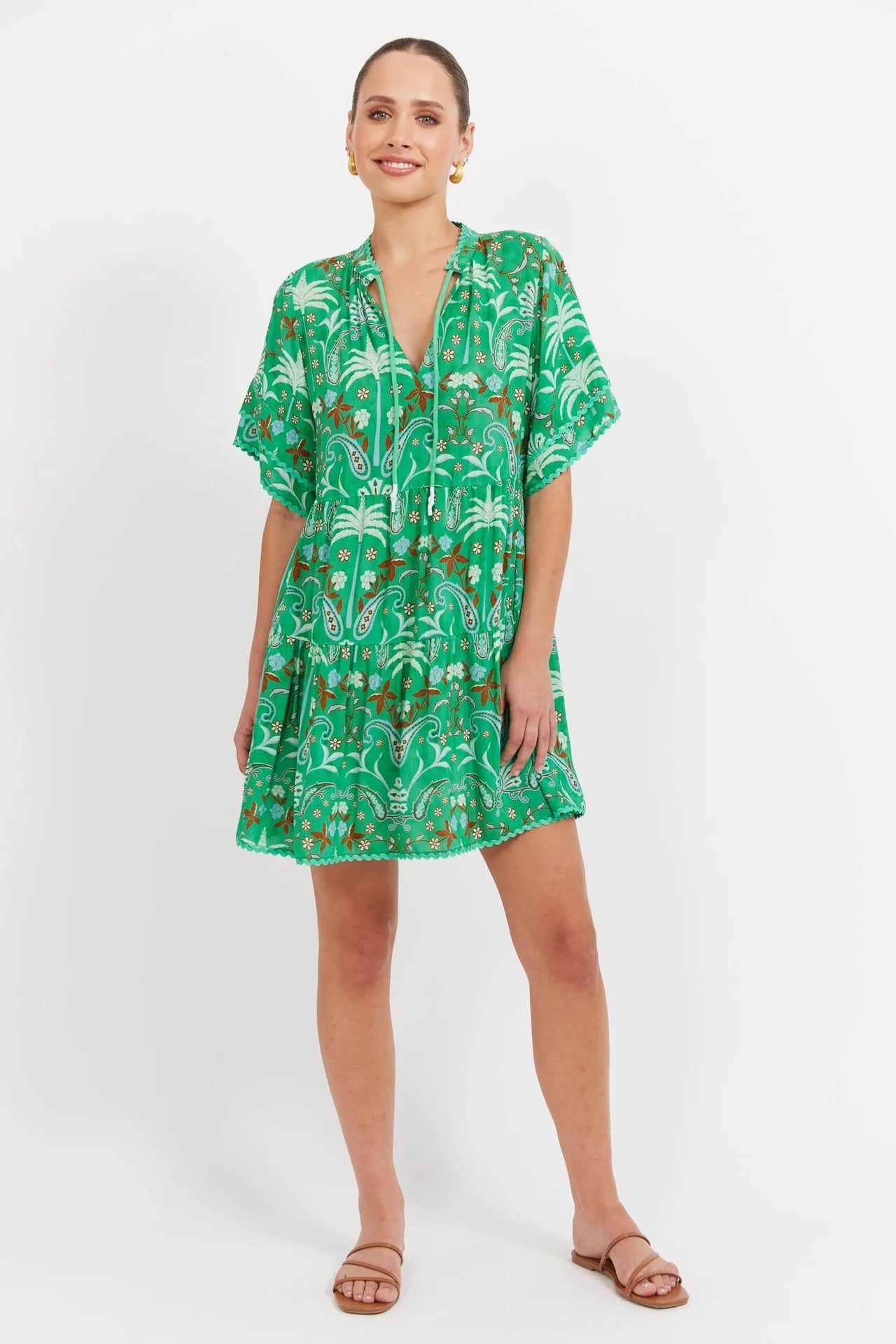 Haven Haiti Dress [COLOUR:palms SIZE:M]