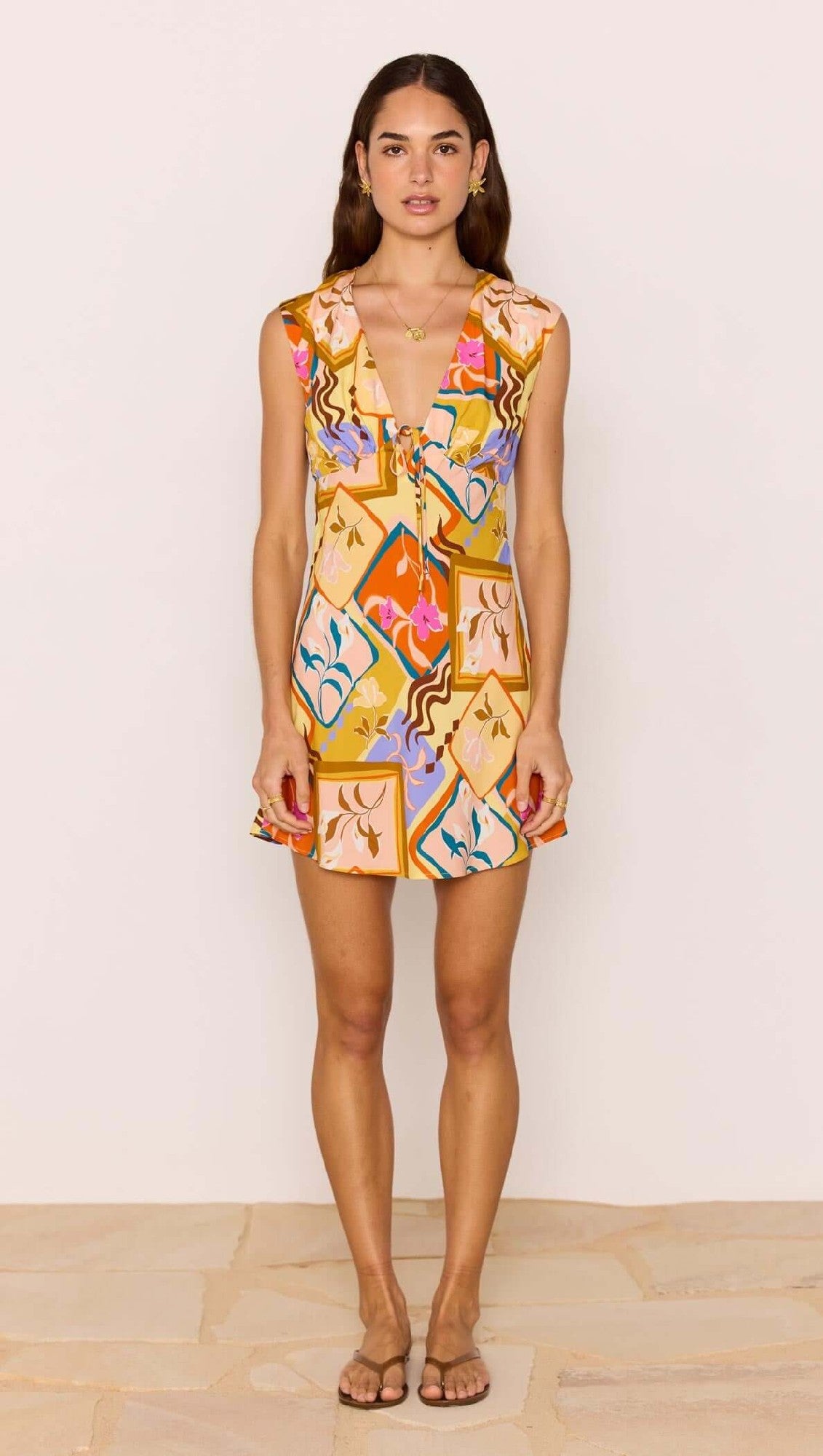 Minkpink Rosin Mini Dress [COLOUR:Multi print SIZE:S]
