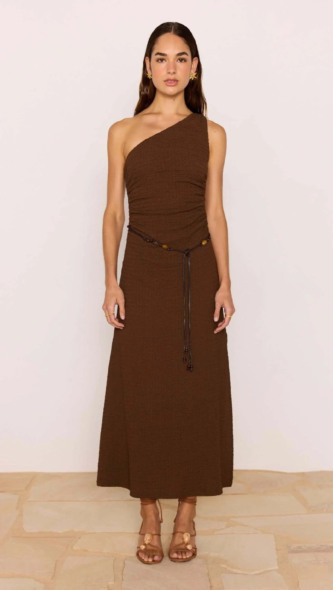 Minkpink Delphine Midi Dress [COLOUR:Chocolate SIZE:XS]