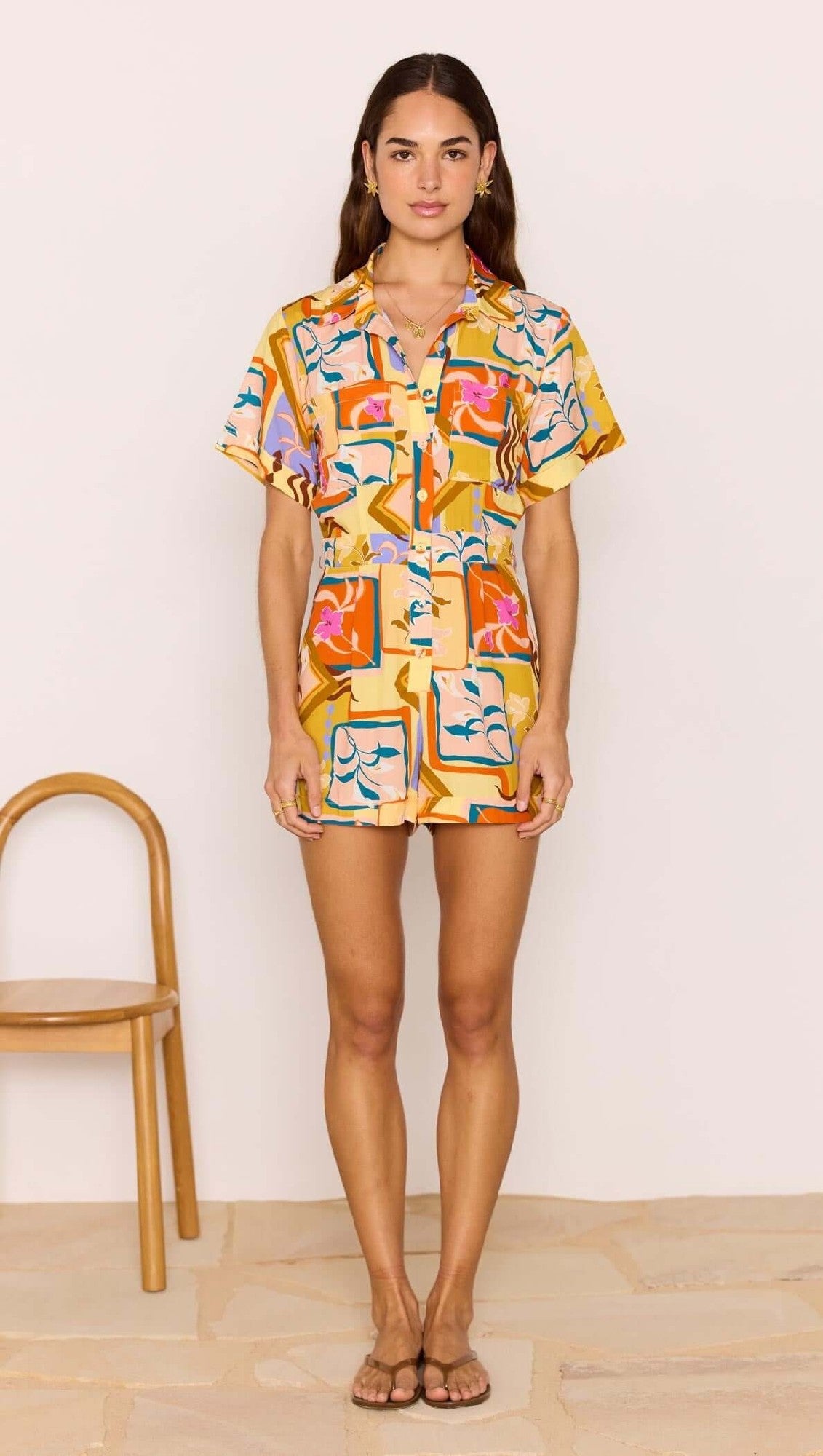 Minkpink Rosin Playsuit [COLOUR:Multi print SIZE:S]