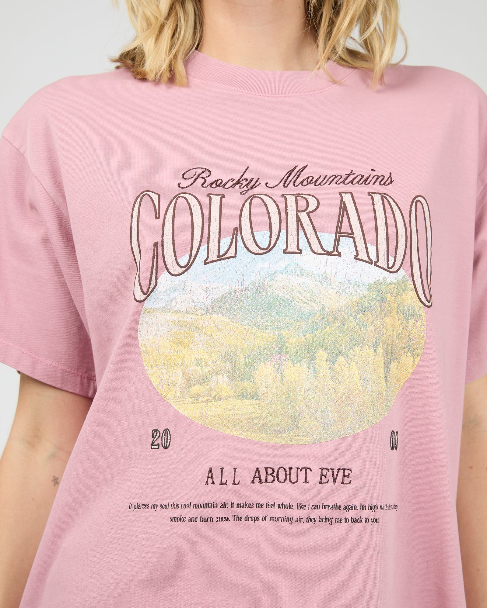 All About Eve Rocky Mountains Relaxed Tee [COLOUR:qrtz SIZE:8] | Little Extras | Women's Clothing Online
