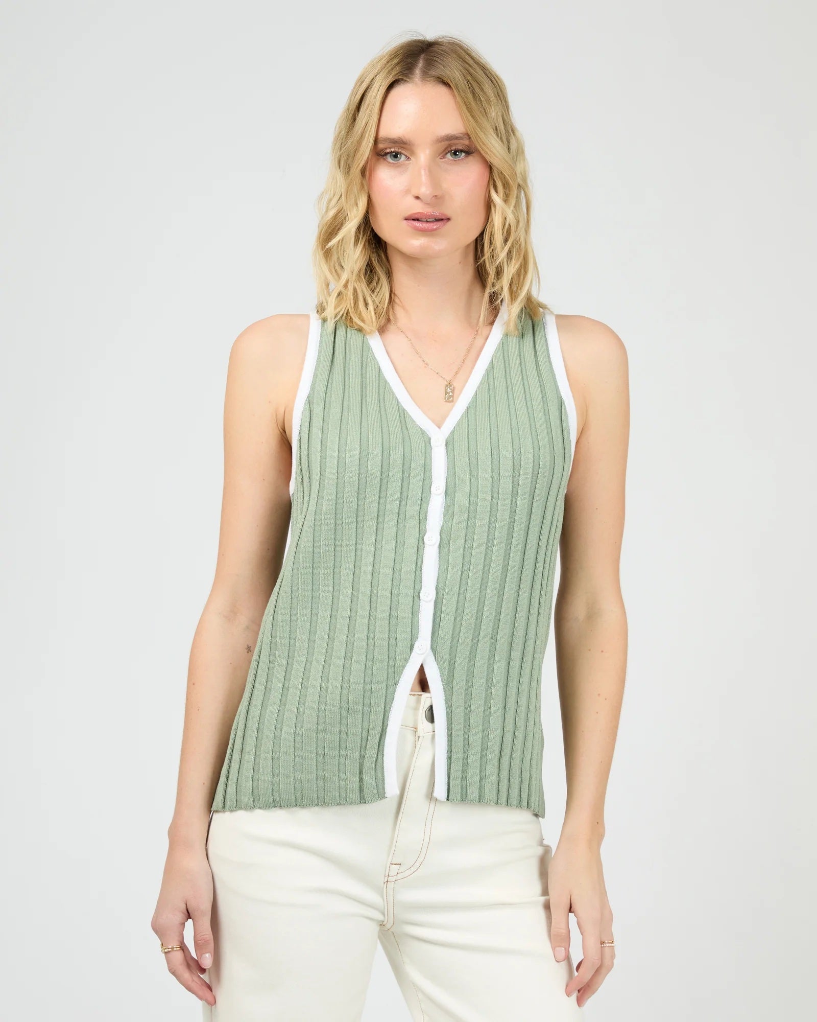 All About Eve Sigrid Top [COLOUR:Sage SIZE:8]