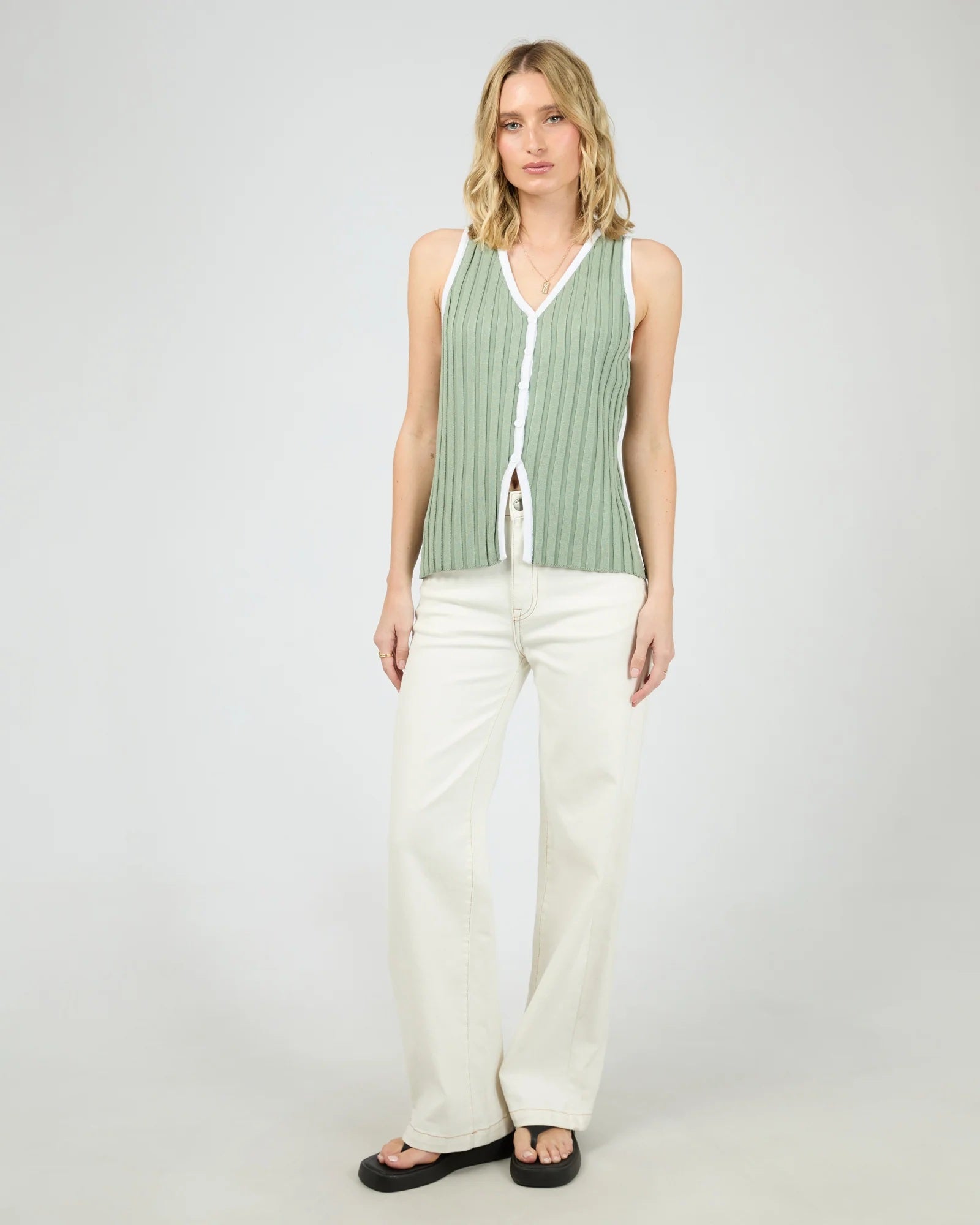 All About Eve Sigrid Top [COLOUR:Sage SIZE:8]