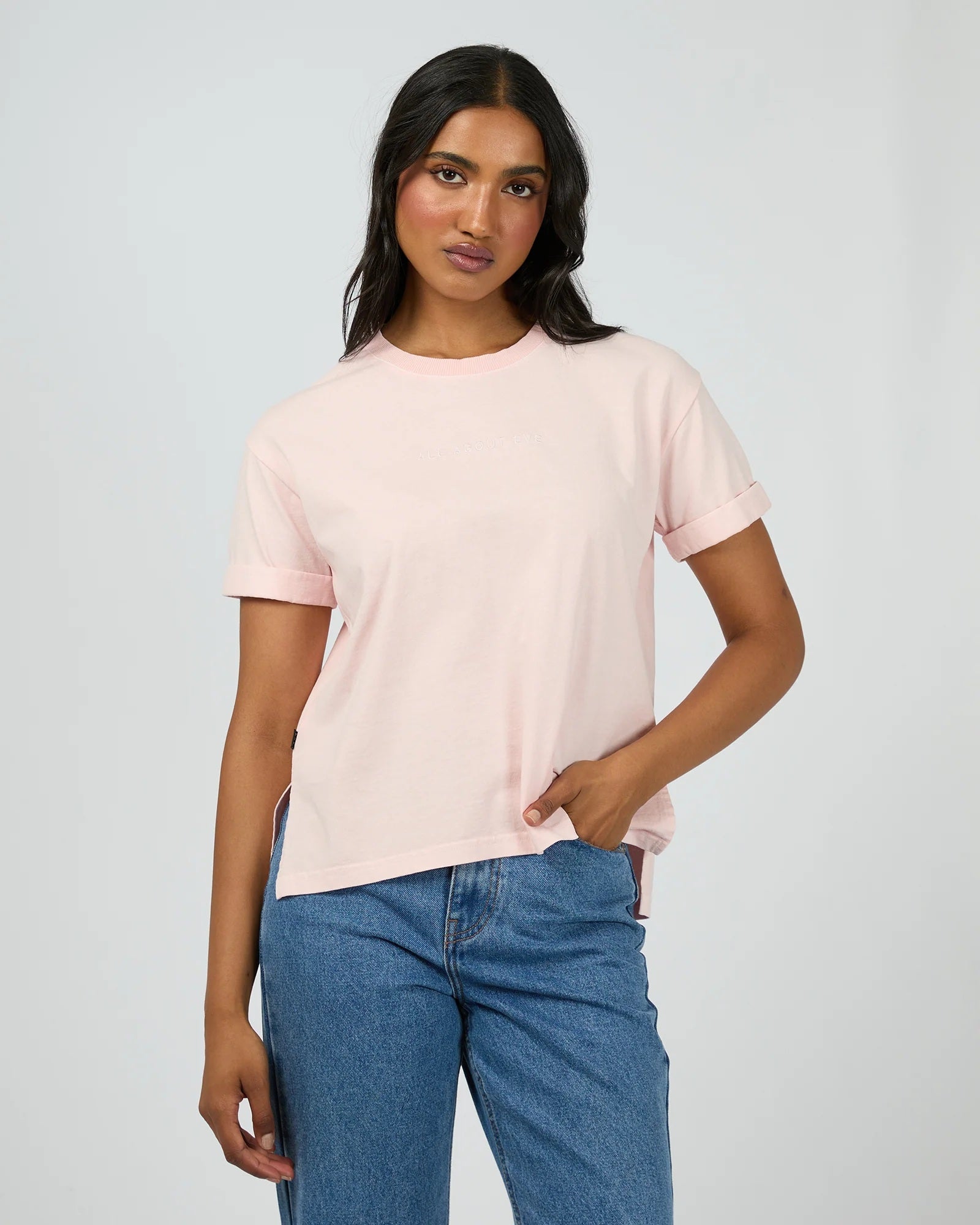 All About Eve Washed Tee [COLOUR:Light Pink SIZE:8]