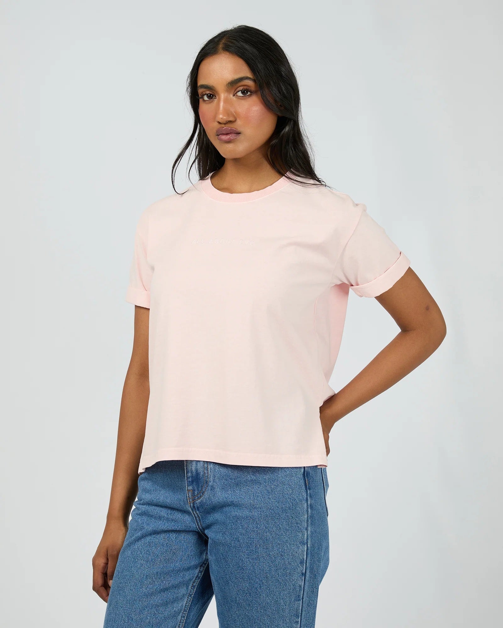 All About Eve Washed Tee [COLOUR:Light Pink SIZE:8]