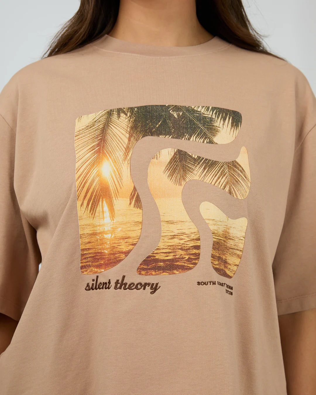 Silent Theory Sunset Tee [COLOUR:Taupe SIZE:8]