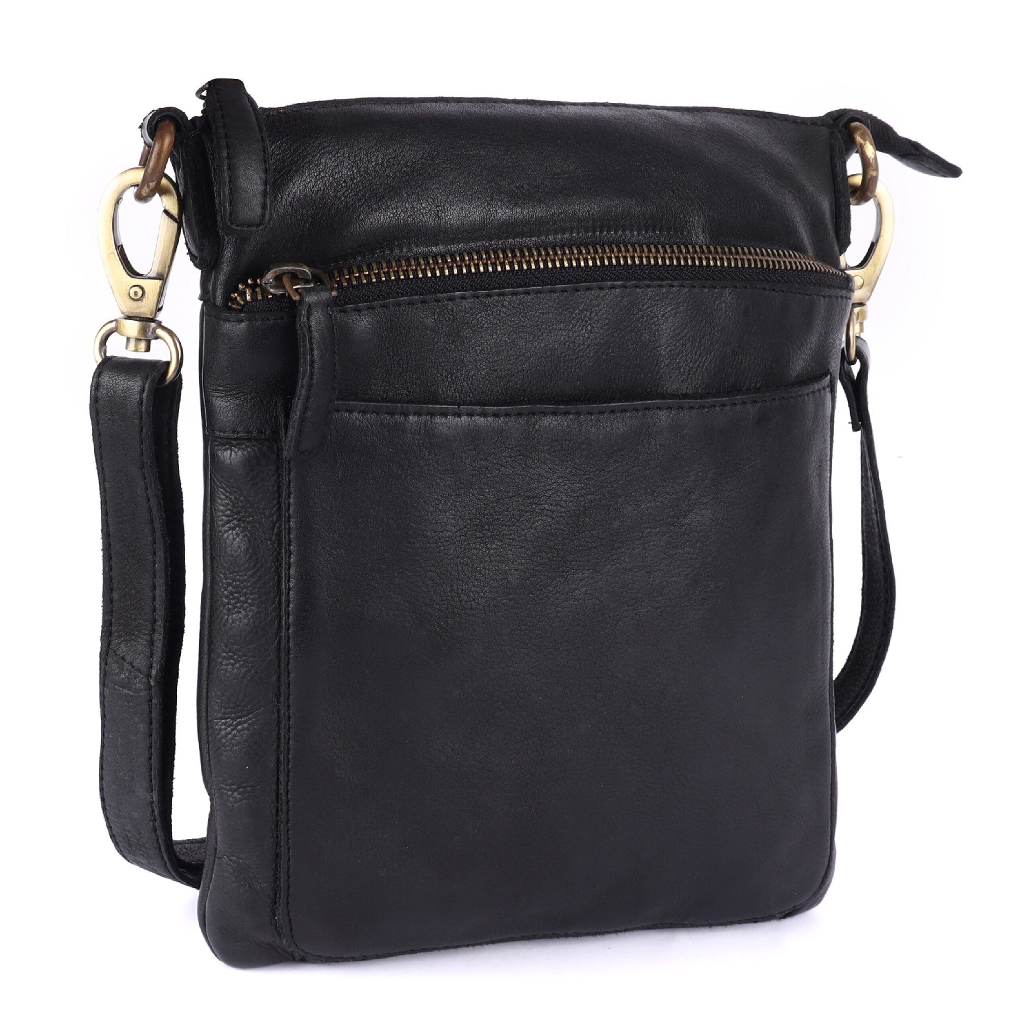 Rugged Hide Capri Crossbody [COLOUR:Black]