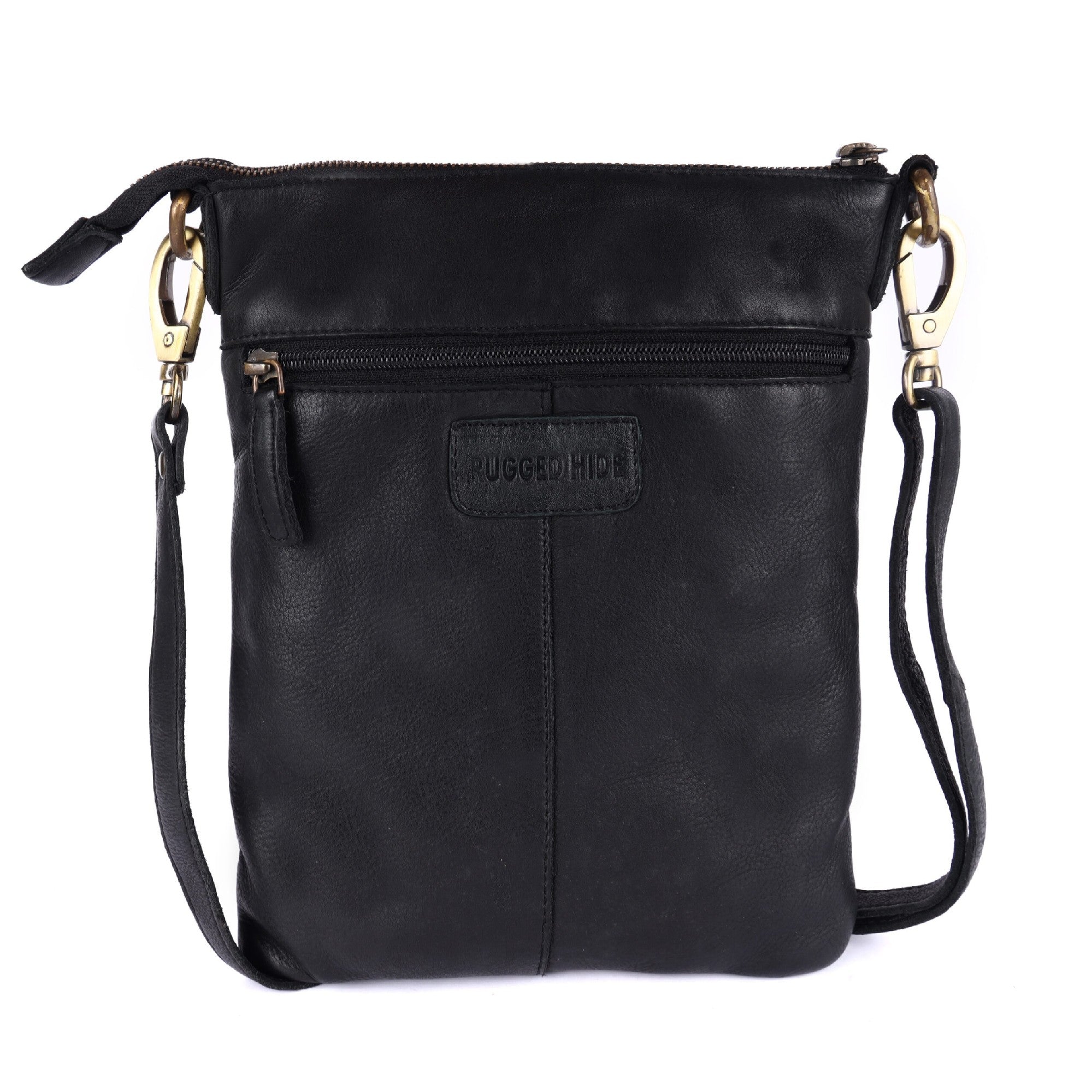 Rugged Hide Capri Crossbody [COLOUR:Black]