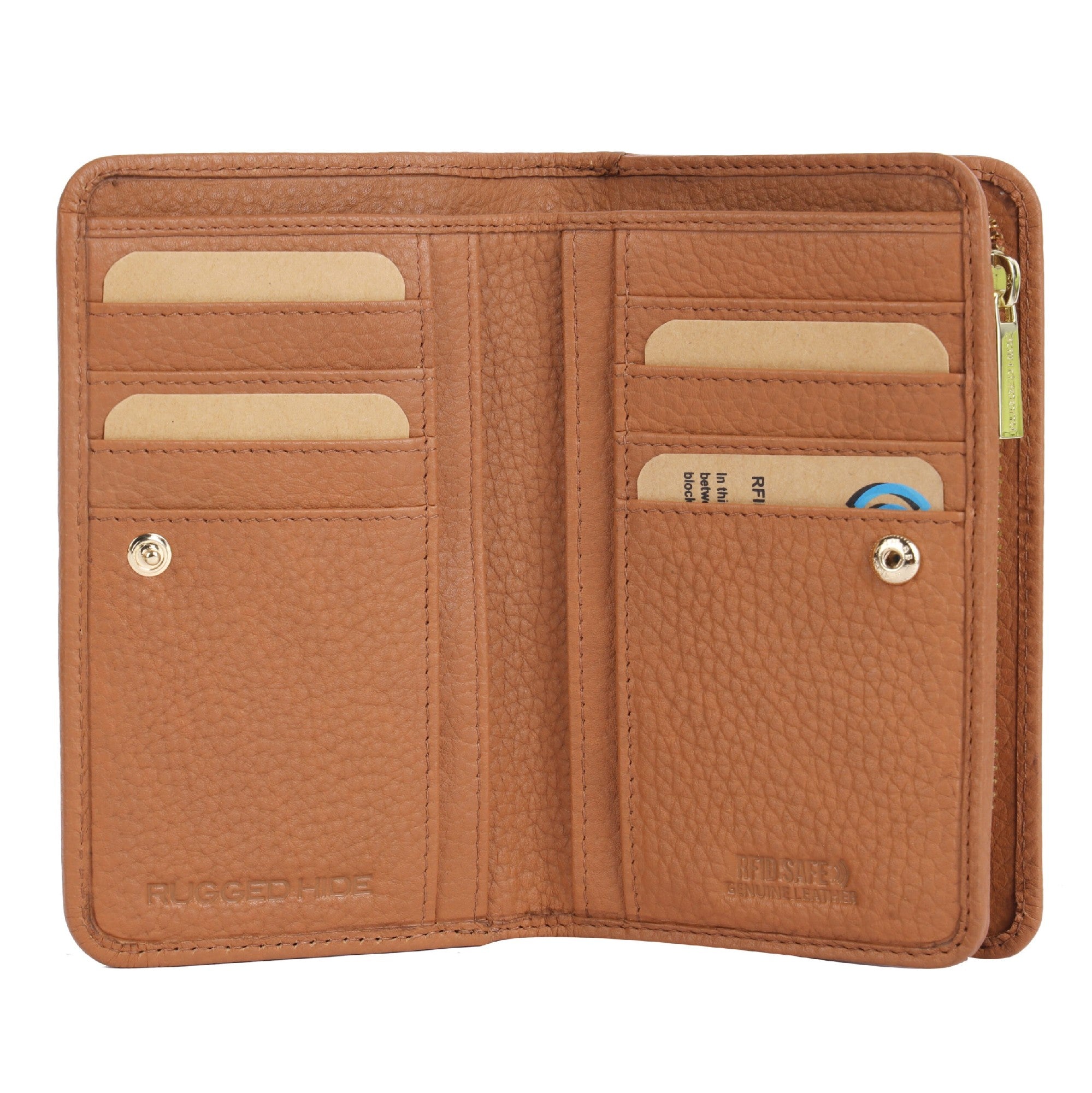 Rugged Hide Shelly Wallet [COLOUR:Tan]