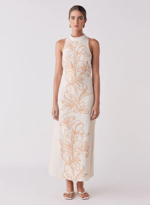 Esmaee Lolita Maxi Dress [COLOUR:ecru floral SIZE:XS]