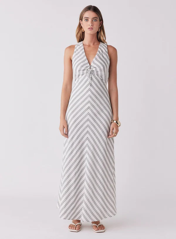 Esmaee Nautical Stripe Dress [COLOUR:indigo/white SIZE:XS]