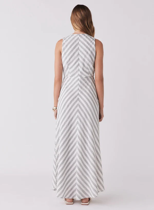 Esmaee Nautical Stripe Dress [COLOUR:indigo/white SIZE:XS]