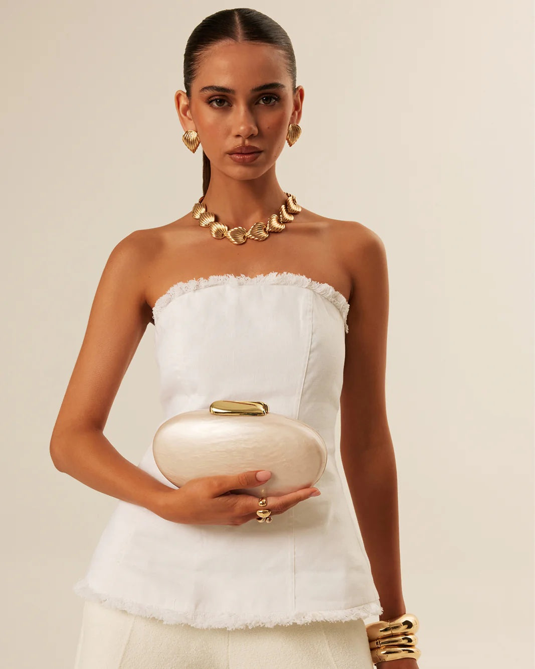 Billini Amina Clutch Bag [COLOUR:Ivory]