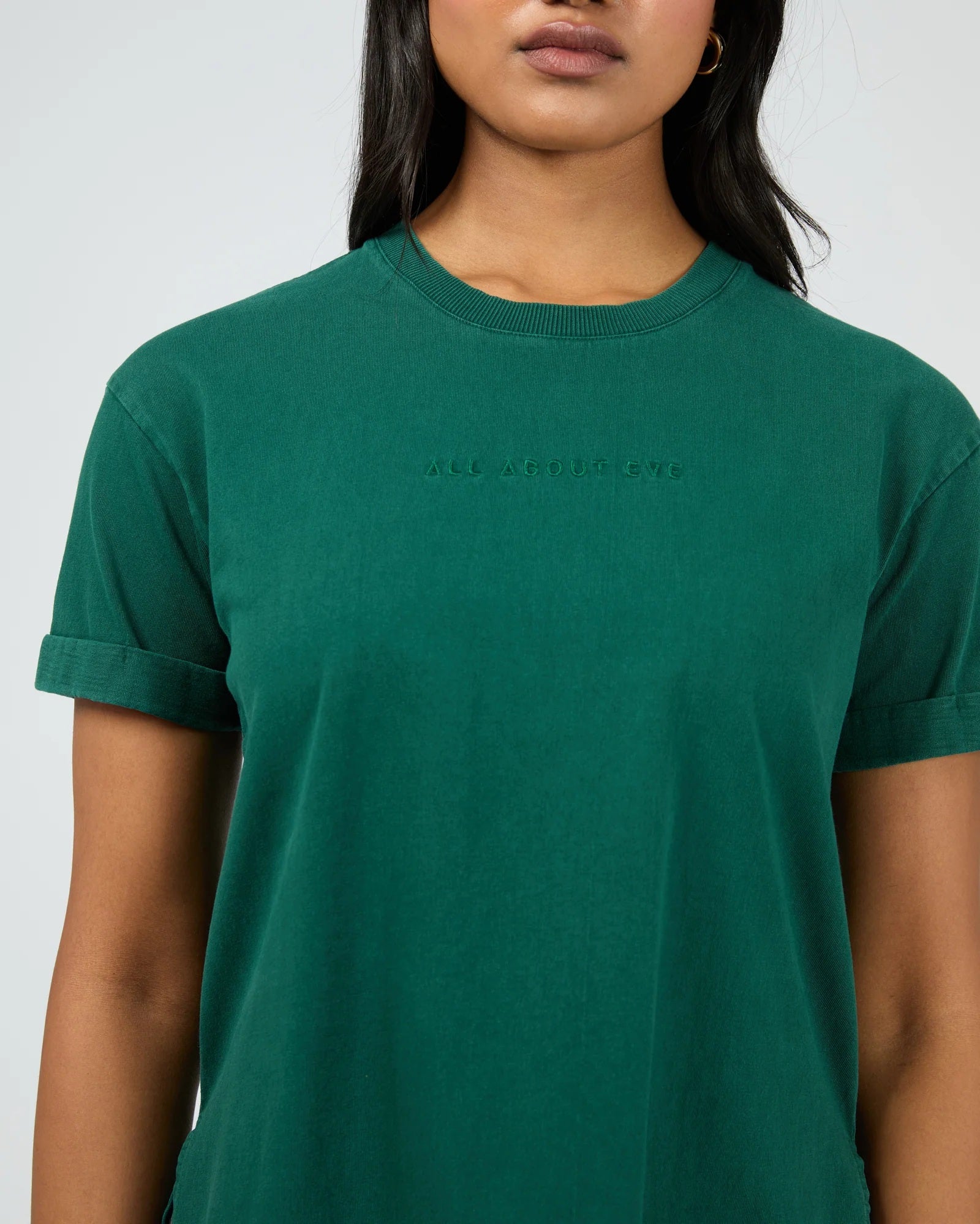 All About Eve Washed Tee [COLOUR:Forest green SIZE:8]