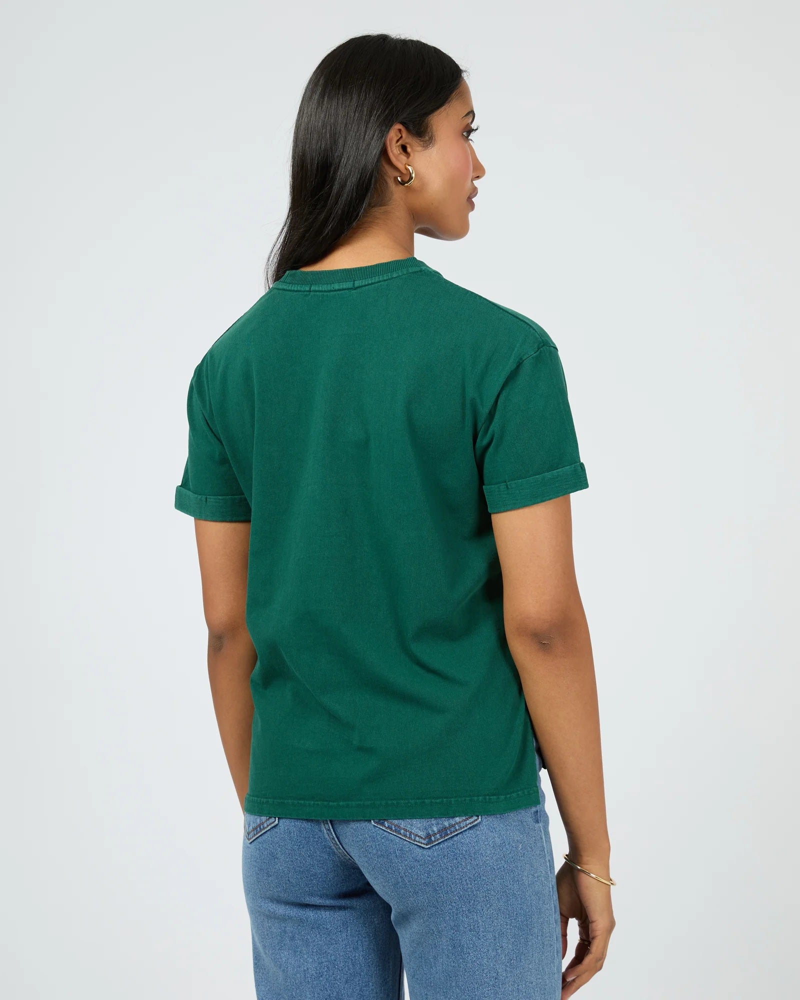 All About Eve Washed Tee [COLOUR:Forest green SIZE:8]