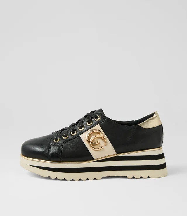 Django & Juliette Edgey Sneakers [COLOUR:black/milk SIZE:38]