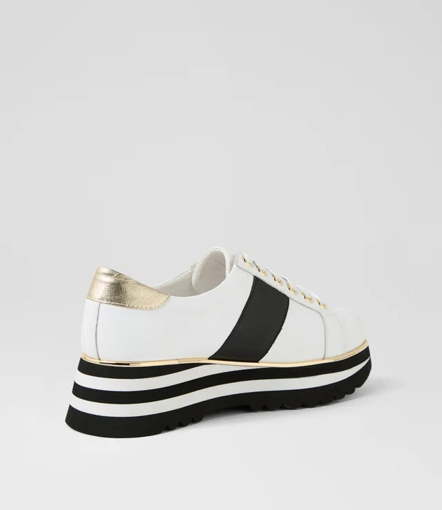 Djanjo & Juliette Edgey Sneaker [COLOUR:White/black SIZE:38]