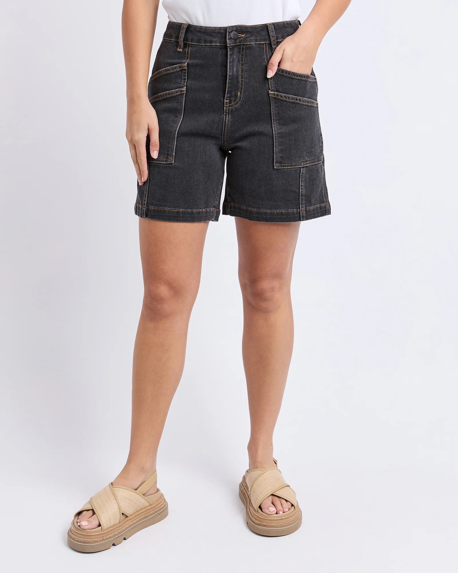 Foxwood Balmy Short [COLOUR:Washed black SIZE:10]