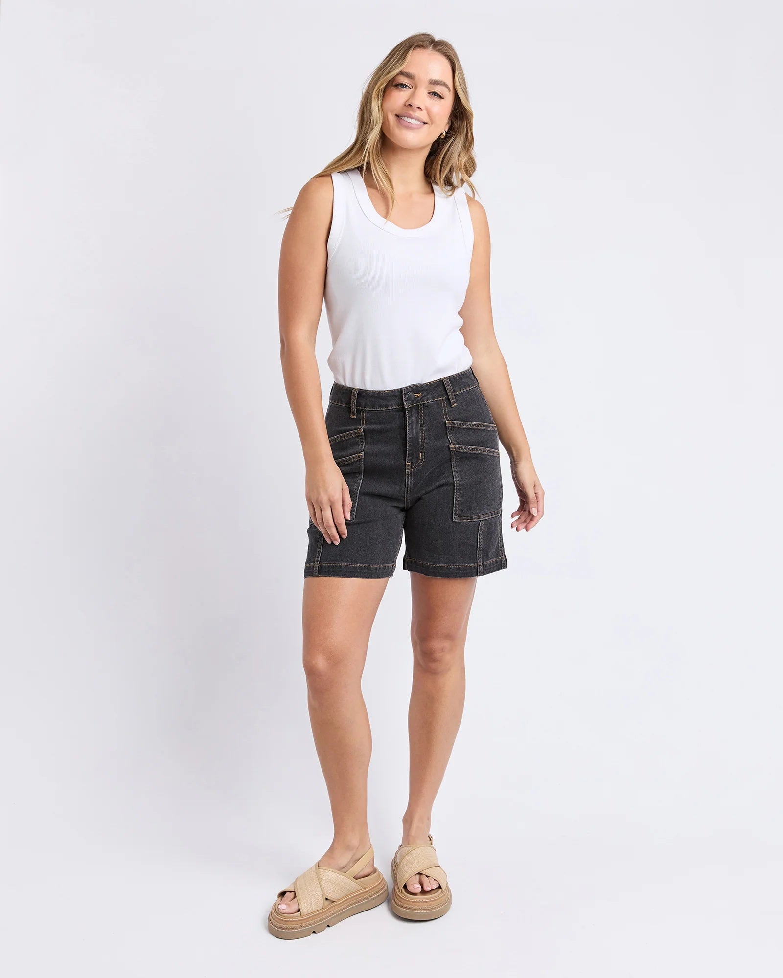 Foxwood Balmy Short [COLOUR:Washed black SIZE:10]