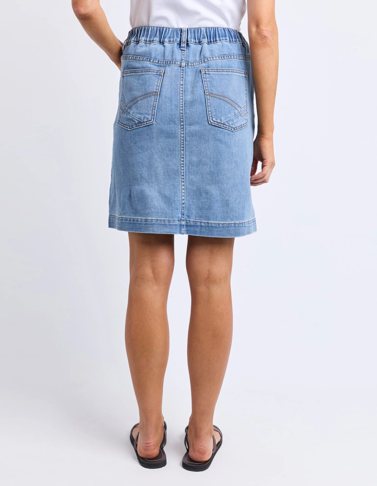 Elm Bridie Denim Skirt [COLOUR:Blue SIZE:8]