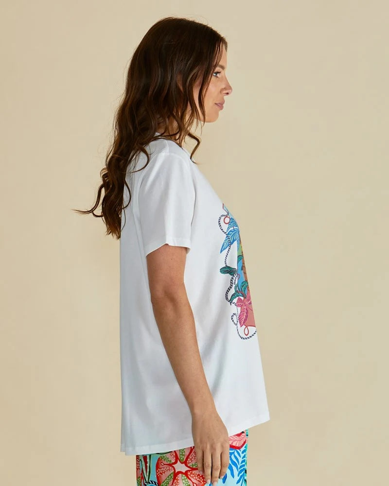 Betty Basics Summer Vibes Ellia Crew Tee [COLOUR:White SIZE:8]