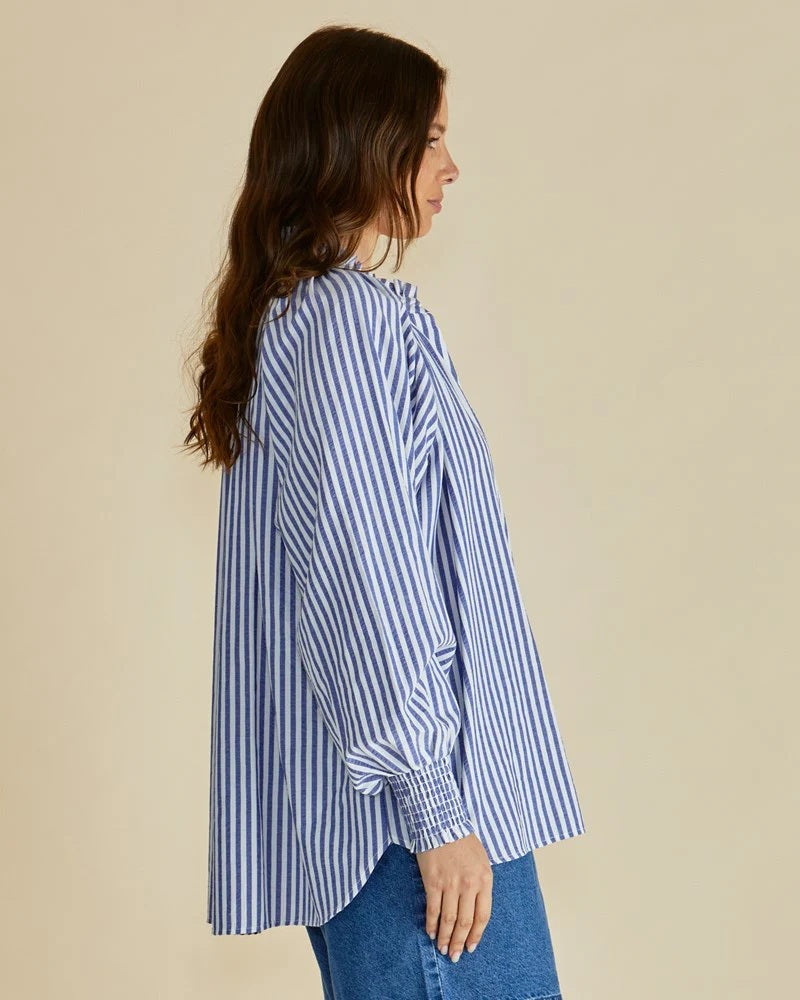 Betty Basics Romi Shirt [COLOUR:Navy stripe SIZE:8]
