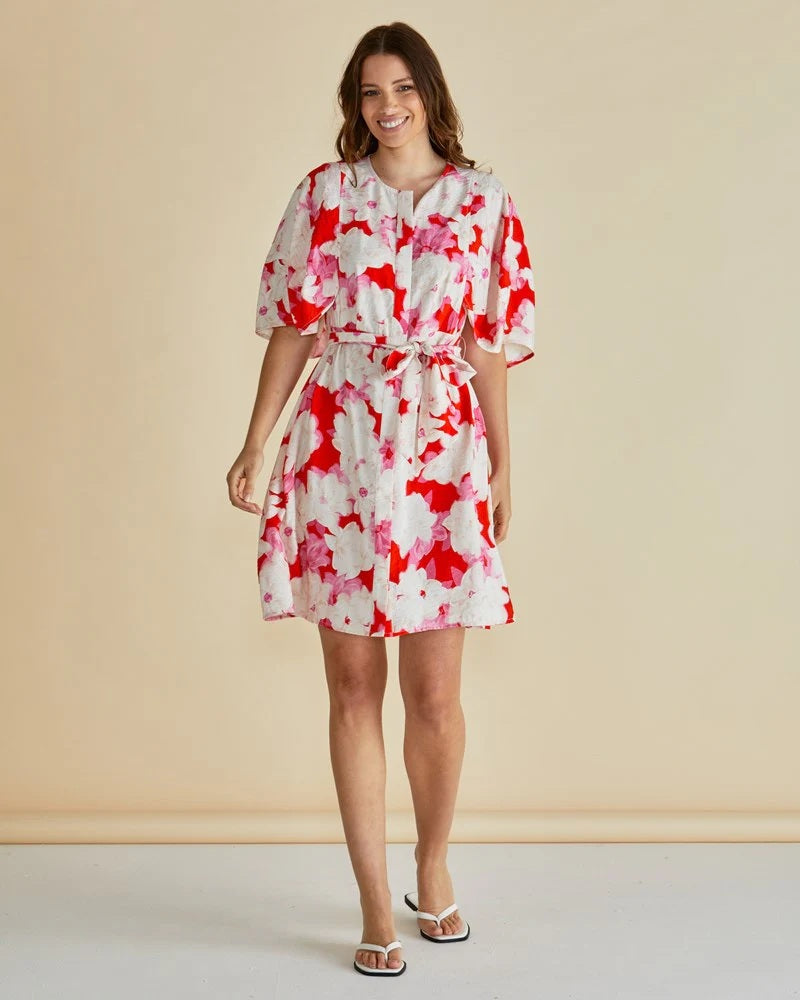 Betty Basics Gwenda Dress [COLOUR:red floral SIZE:8]