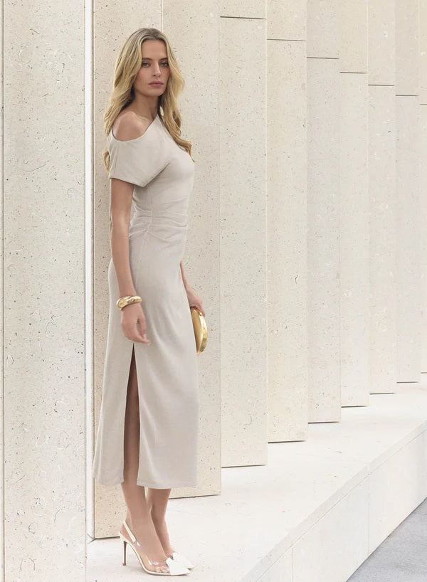 Esmaee Lunar Maxi Dress [COLOUR:Gold SIZE:S]