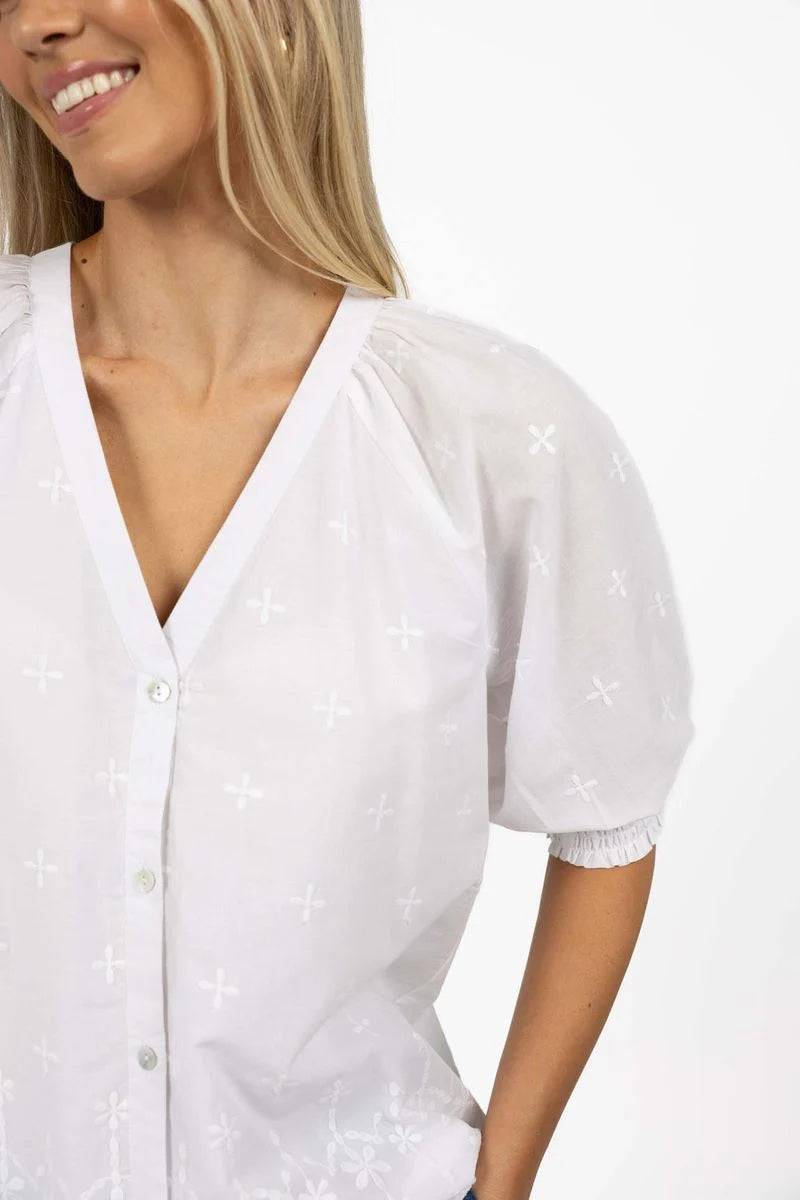 Humidity Chloe Blouse [COLOUR:White SIZE:s/m]