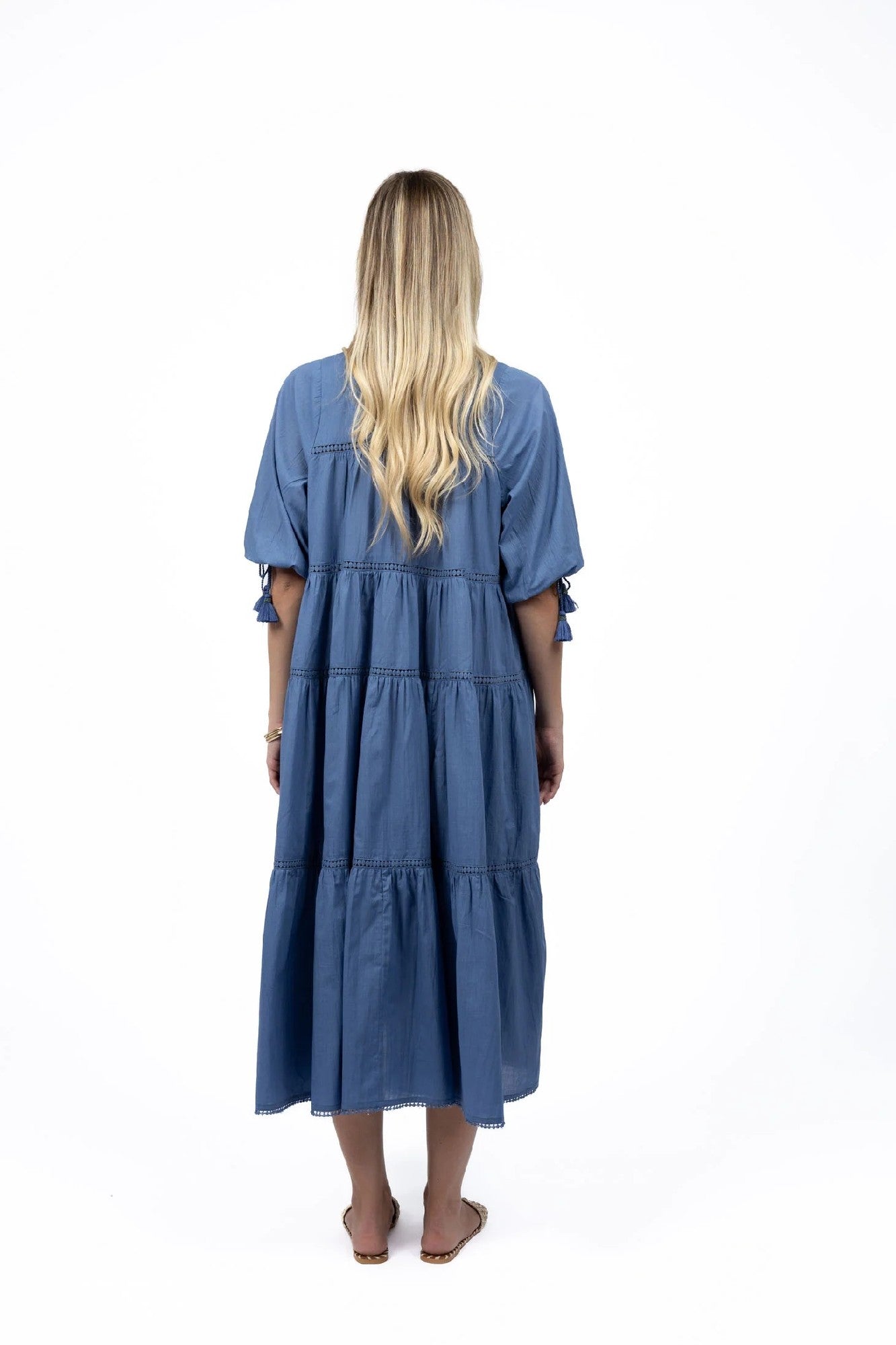Humidity Louisa Tier Dress [COLOUR:paris blue SIZE:s/m]