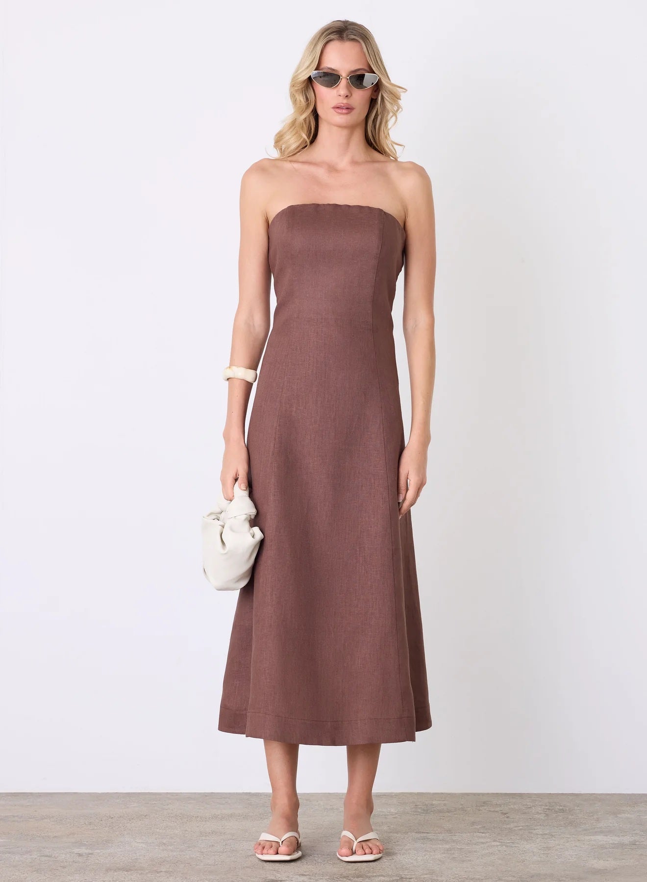 Esmaee Marseille Bandeau Dress [COLOUR:Expresso SIZE:XS]