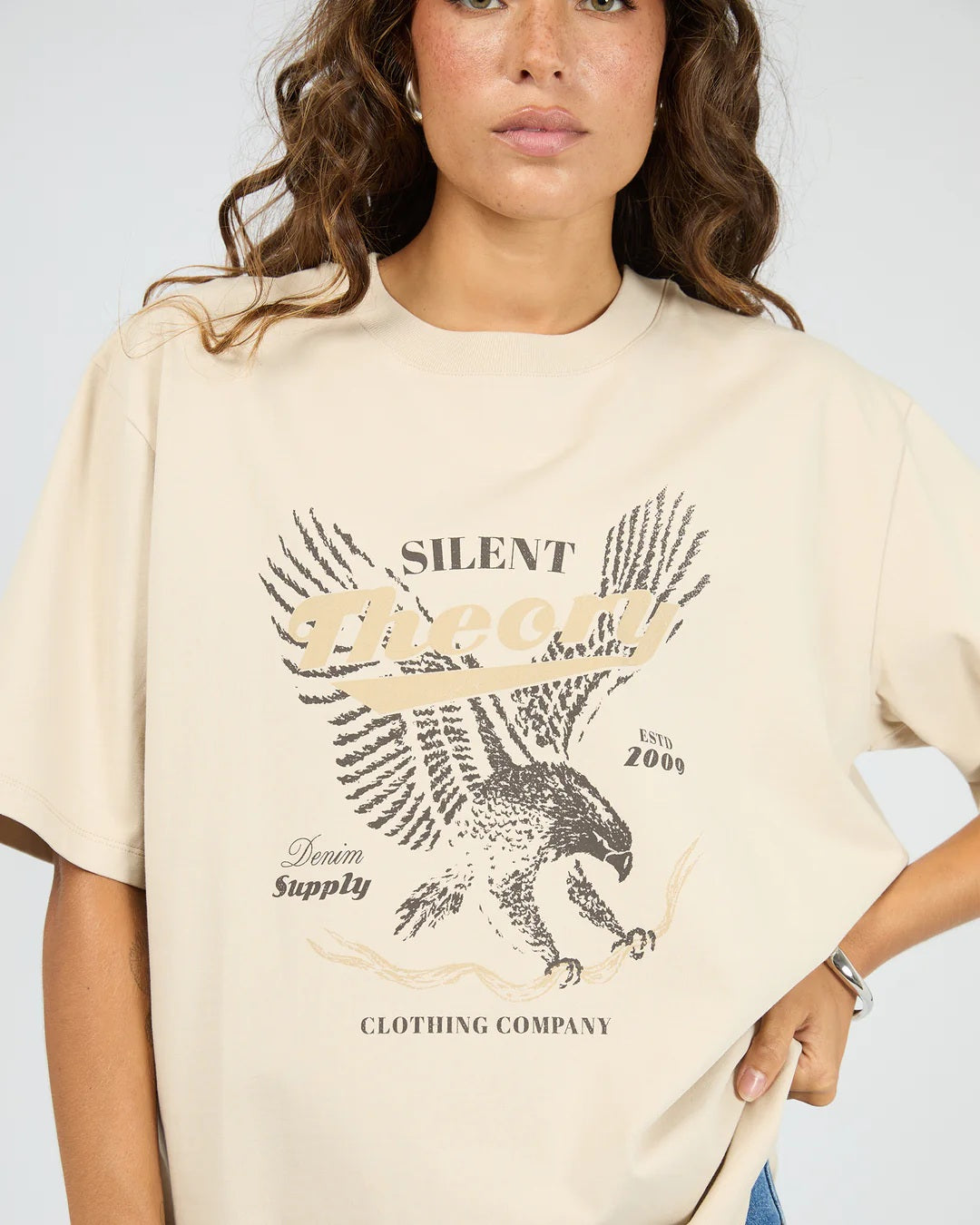 Silent Theory Dystopia Tee [COLOUR:Chalk SIZE:8]