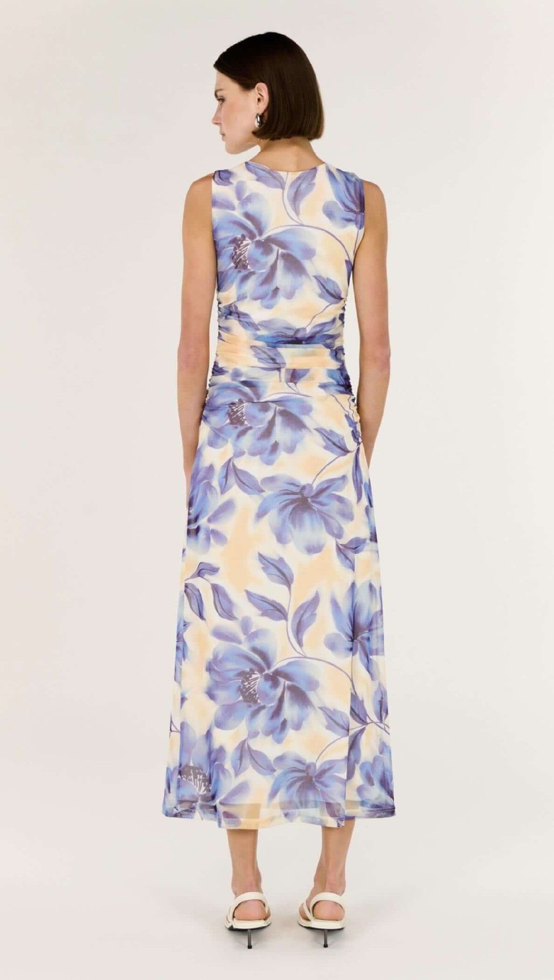 Staple The Lable Fleur Mesh Midi Dress [COLOUR:Blurred floral SIZE:S]