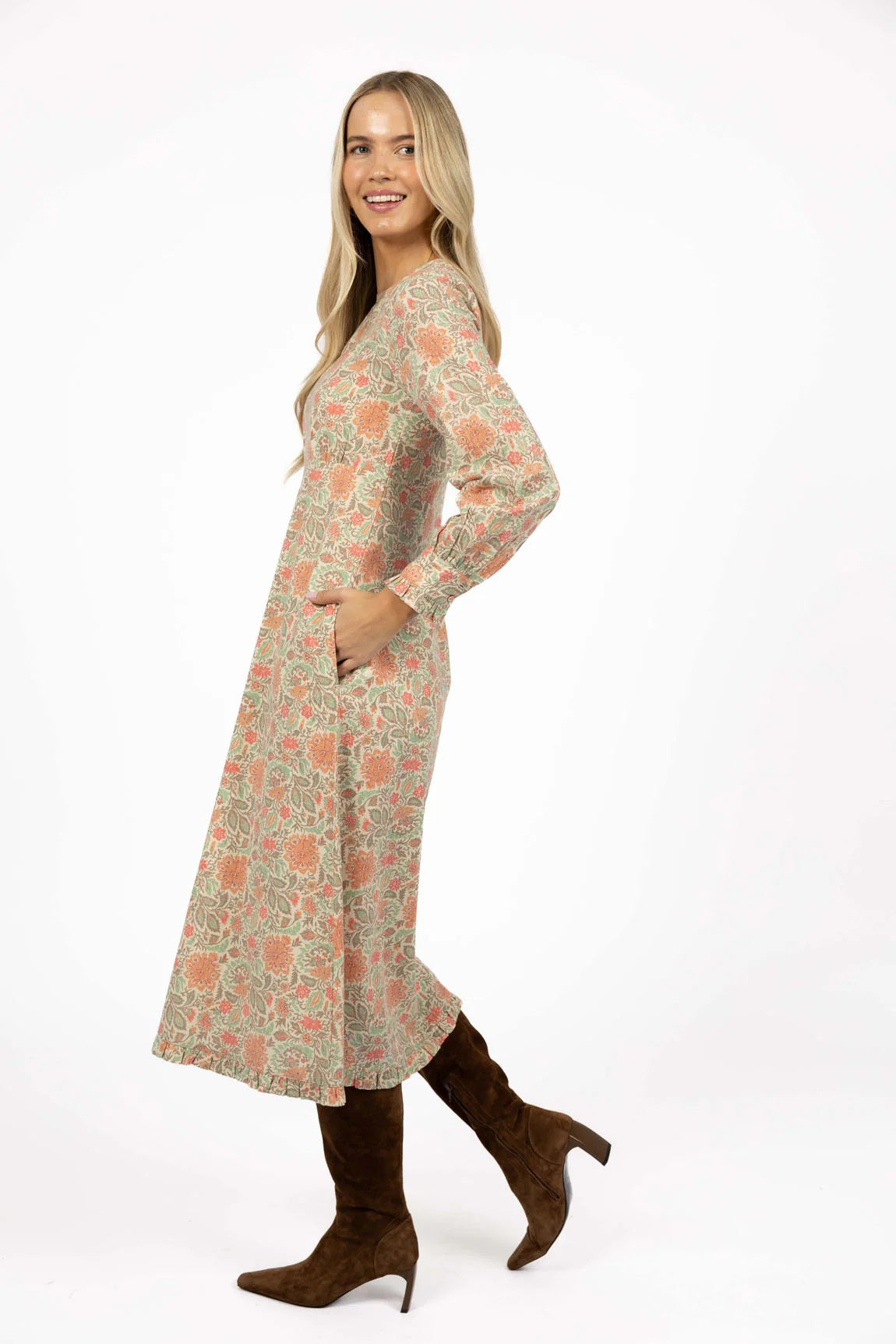 Humidity Florance Midi Dress [COLOUR:Blue print SIZE:8]