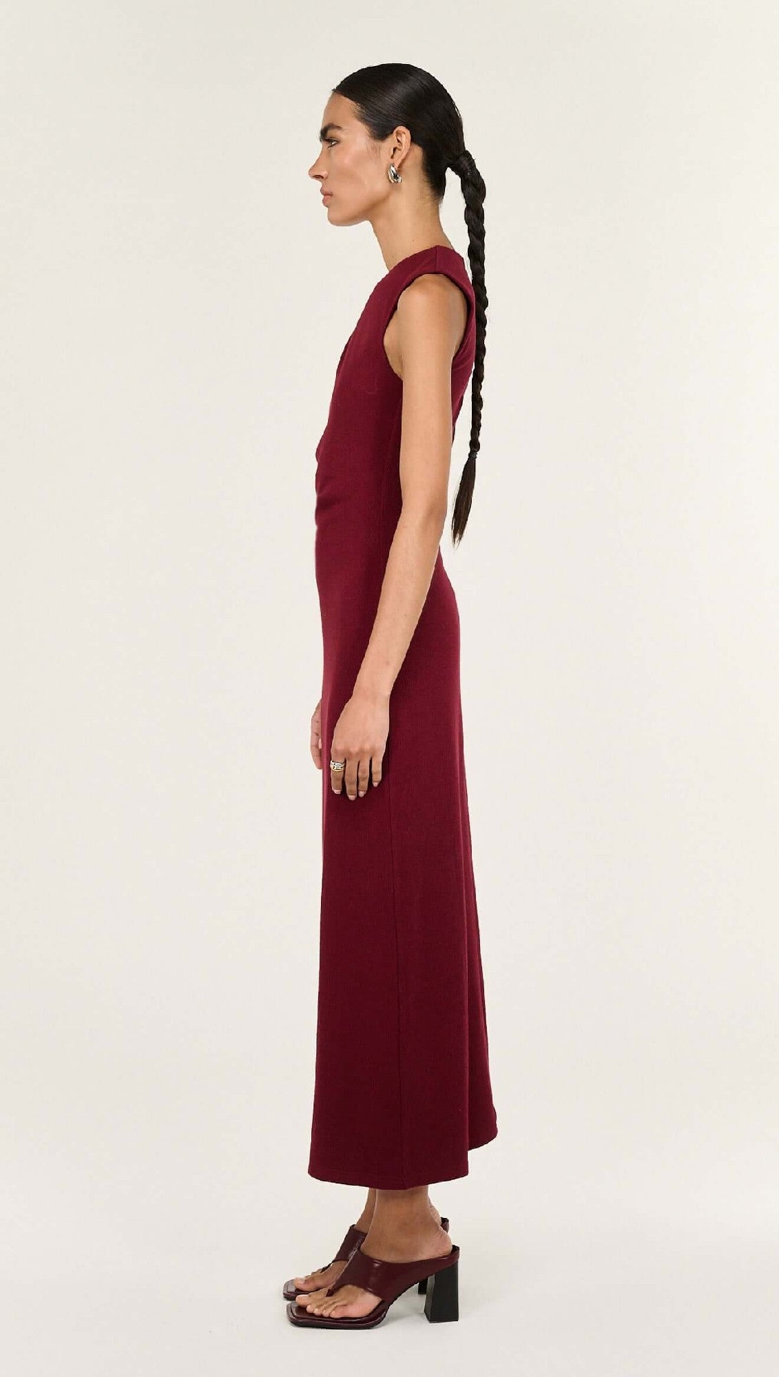 Staple The Lable Allthea Midi Dress [COLOUR:Wine SIZE:S]