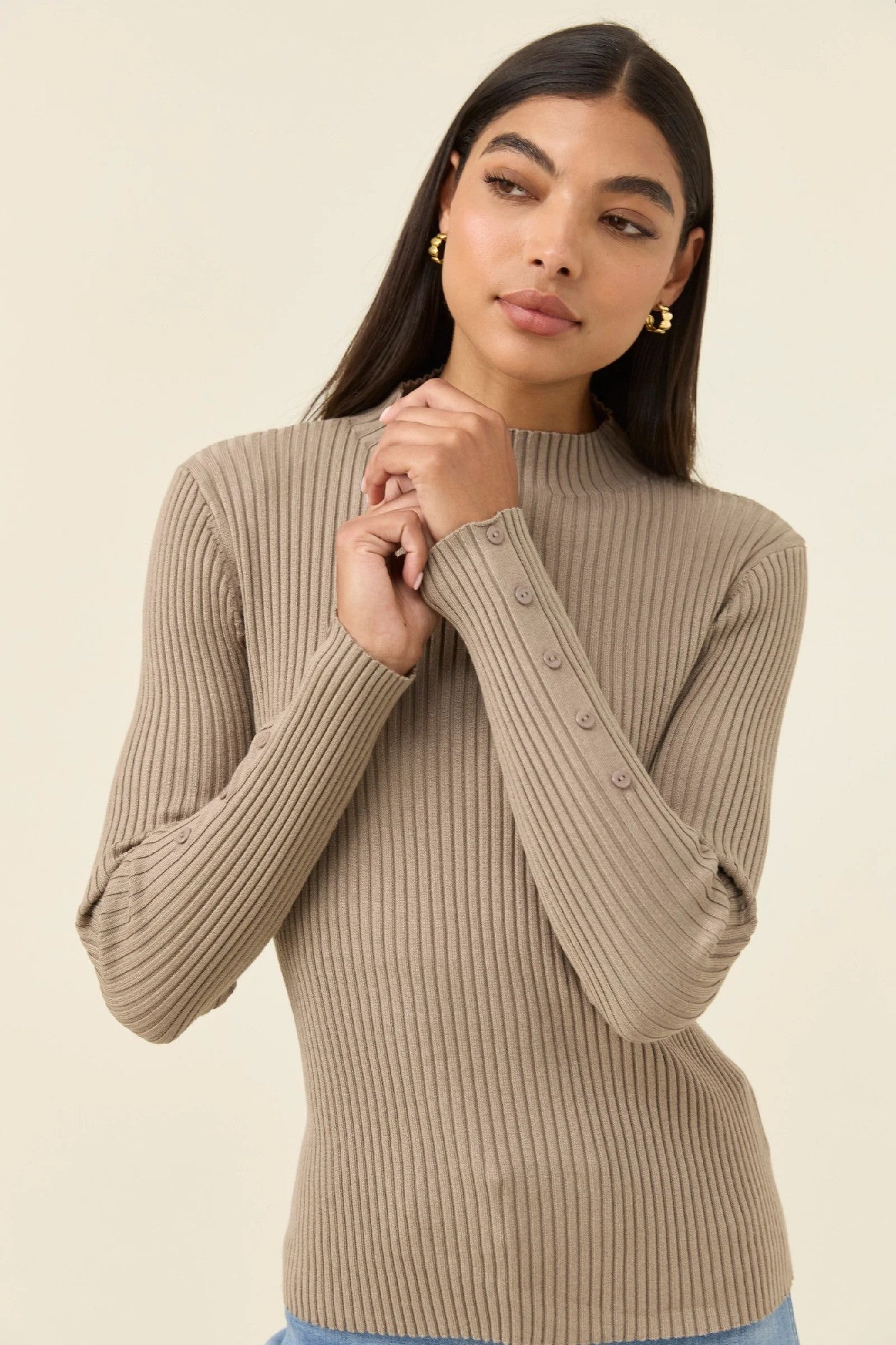 Isle Of Mine Juno Knit Top [COLOUR:Stone SIZE:XS]