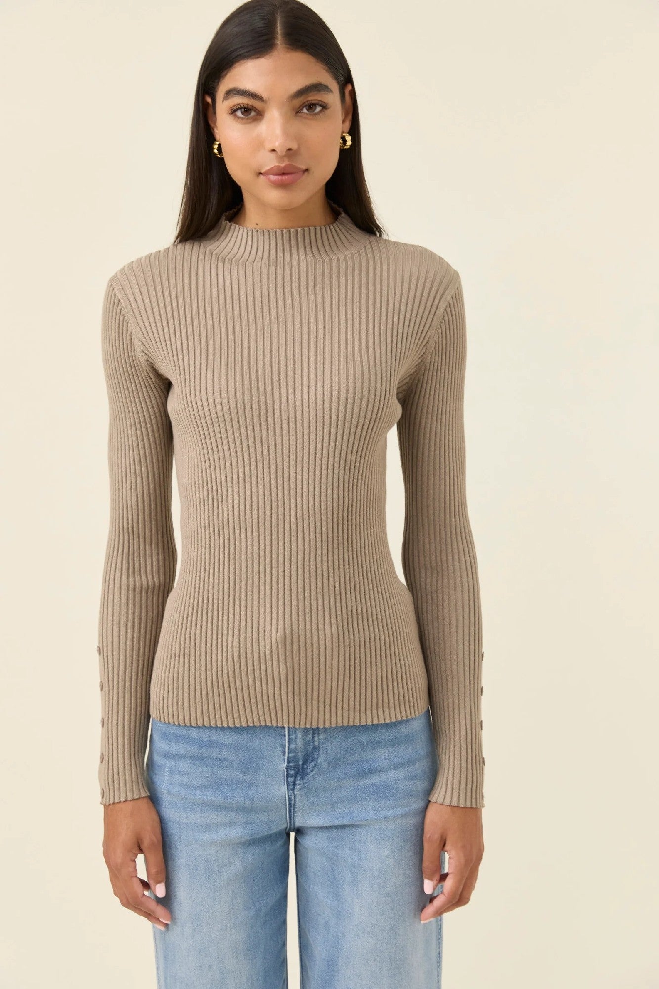 Isle Of Mine Juno Knit Top [COLOUR:Stone SIZE:XS]