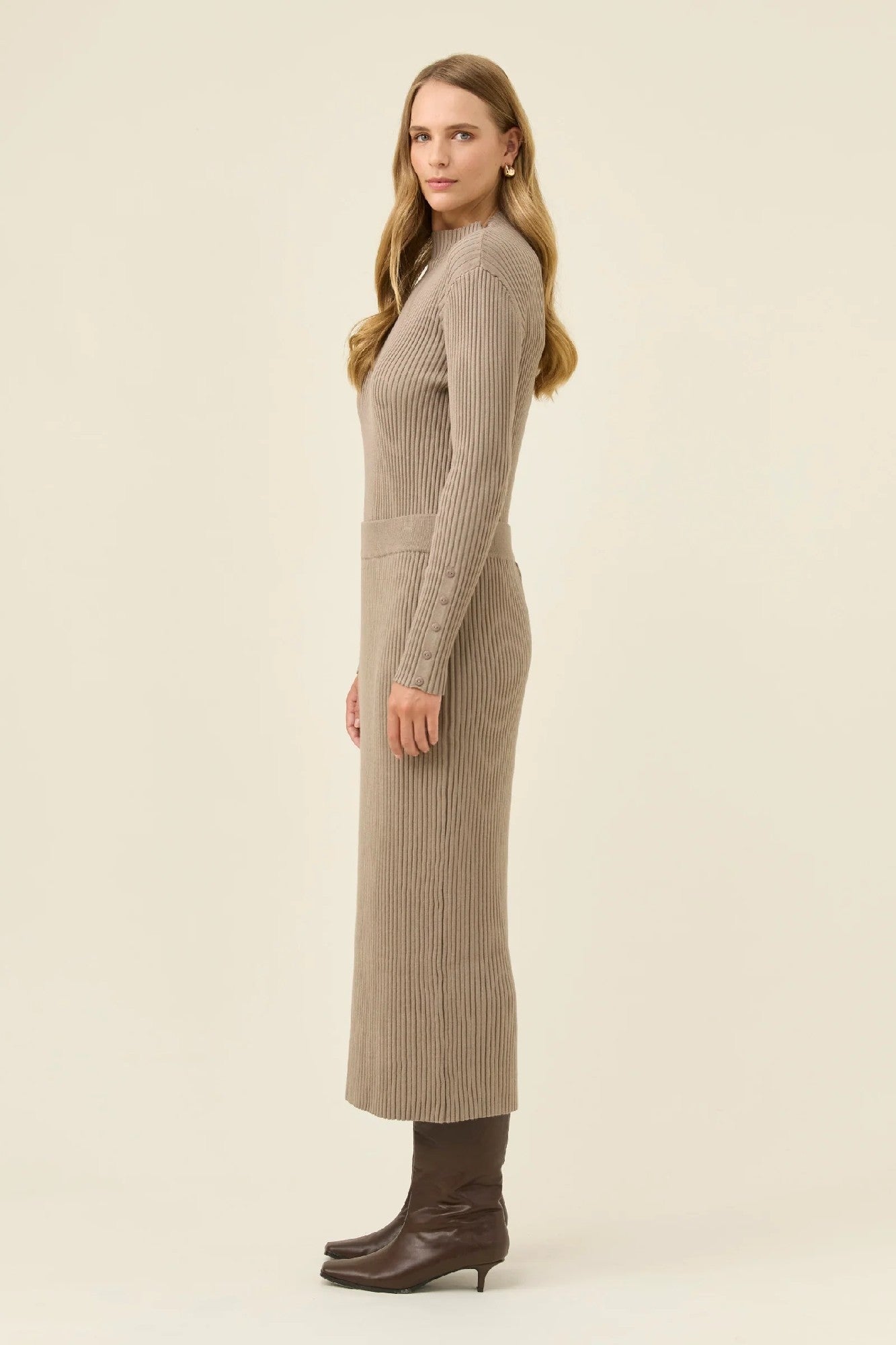 Isle Of Mine Juno Knit Skirt [COLOUR:Stone SIZE:XS]