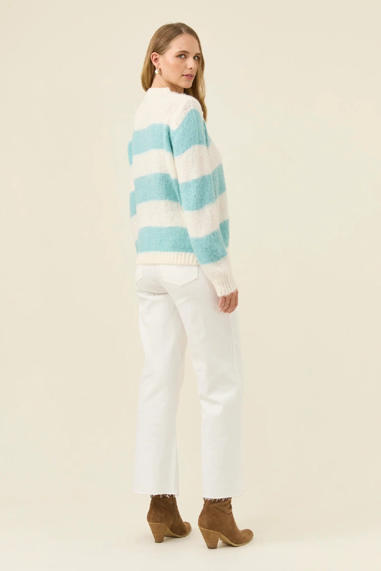 Isle Of Mine Pallas Stripe Jumper [COLOUR:Ice Blue SIZE:XS]