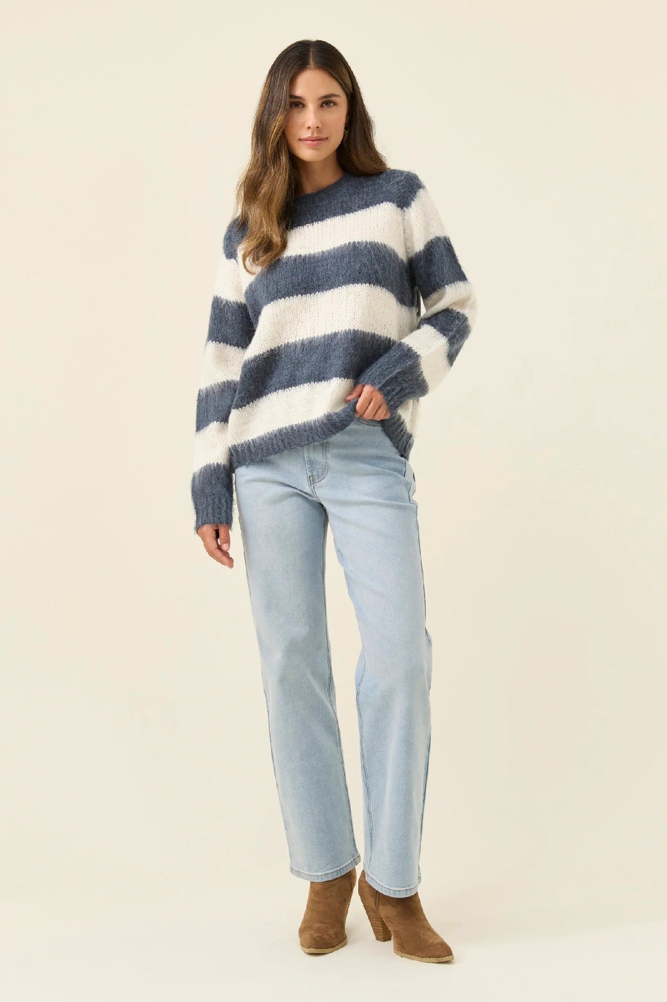 Isle Of Mine Pallas Stripe Jumper [COLOUR:Navy SIZE:XS]