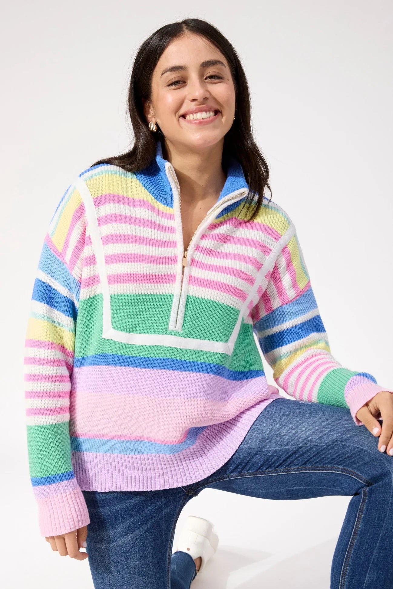 Haven Alaska Stripe Jumper [COLOUR:Pastel SIZE:XS]