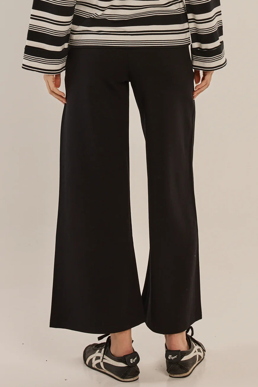 Betty Basics Wynn Wide Leg Ponte Pant [COLOUR:Black SIZE:8]