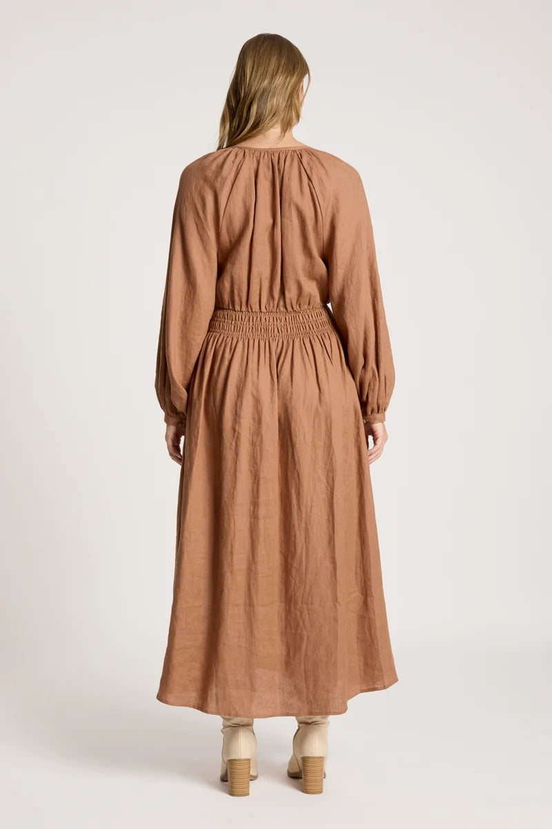 Eb & Ive Bajau Maxi Dress [COLOUR:Clay SIZE:S]